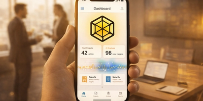 MeetingsAI app interface showing meeting recording and transcript setup