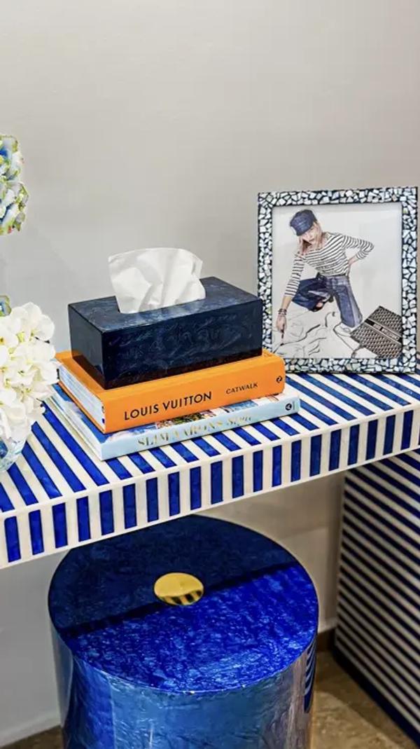 Lyn Console & Side Table – Blue & White