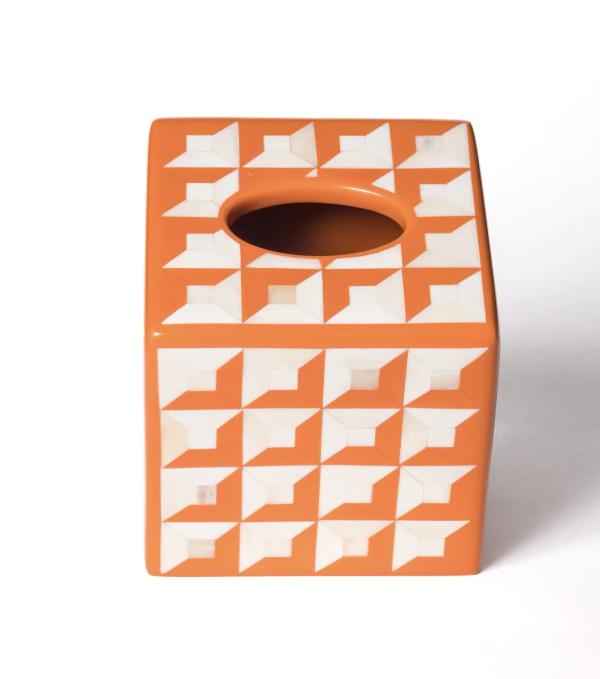 Deco Tissue Box Cover – Bone & Resin
