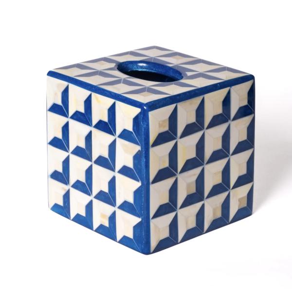 Deco Tissue Box Cover – Bone & Resin