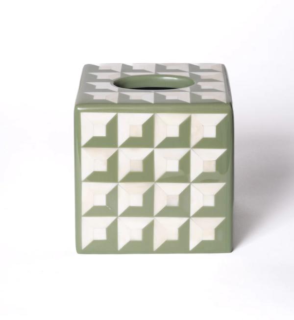 Deco Tissue Box Cover – Bone & Resin