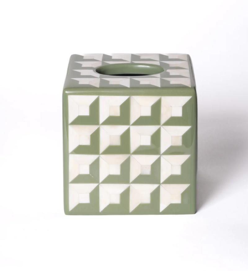 Deco Tissue Box Cover – Bone & Resin