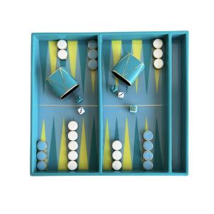 Aterio Home | Image for 'Backgammon Game Set – Turquoise & Lime Green' product