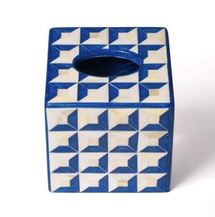 Aterio Home | Image for 'Deco Tissue Box Cover – Bone & Resin' product