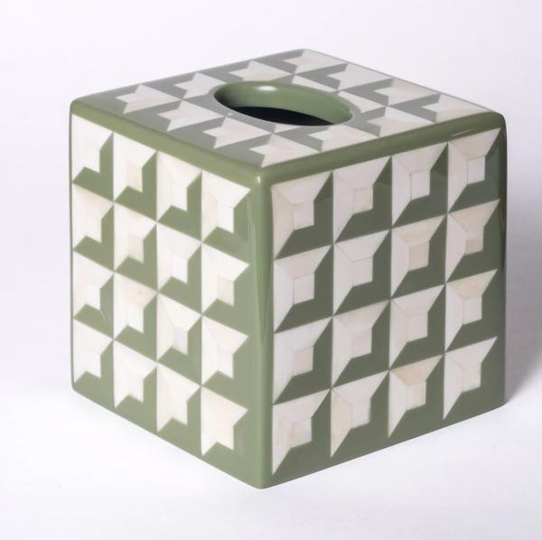 Deco Tissue Box Cover – Bone & Resin