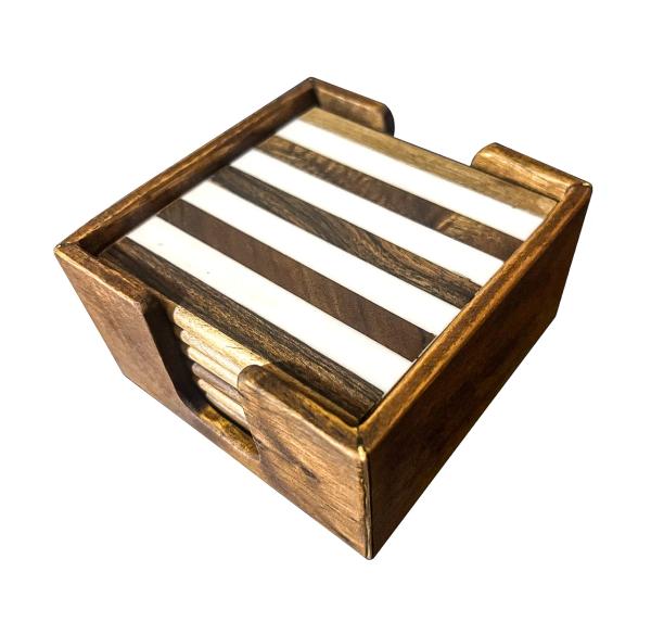 Lyn Tissue Box Cover & Coaster Set