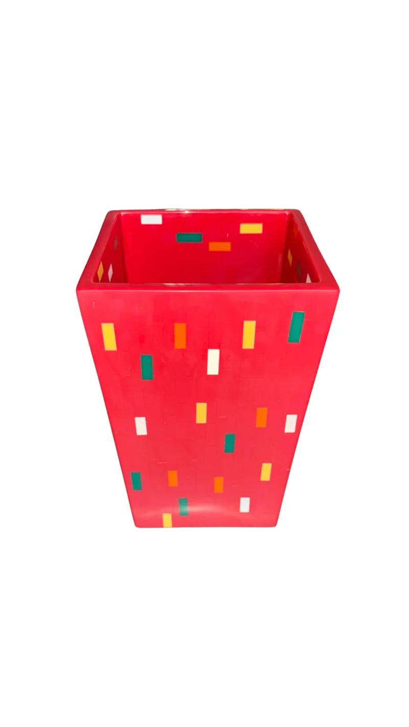 Bamboo Bathroom Accessories Set – Red