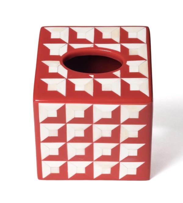 Deco Tissue Box Cover – Bone & Resin