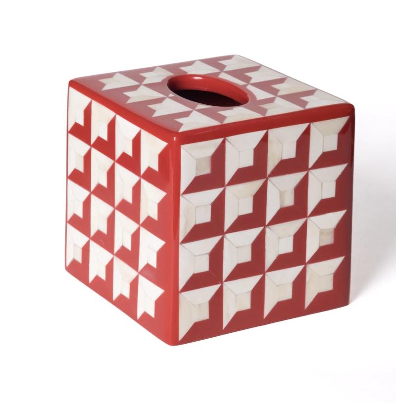 Deco Tissue Box Cover – Bone & Resin