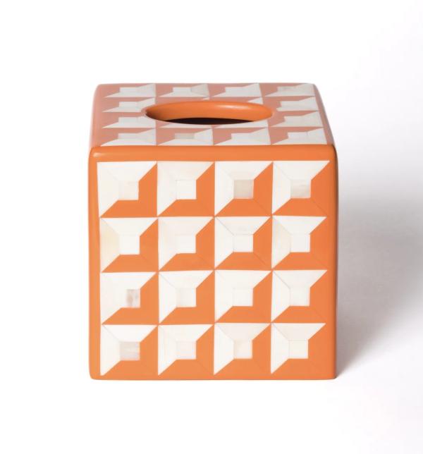 Deco Tissue Box Cover – Bone & Resin