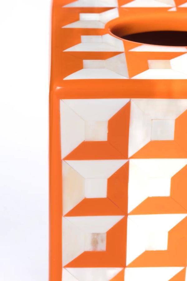 Deco Tissue Box Cover – Bone & Resin