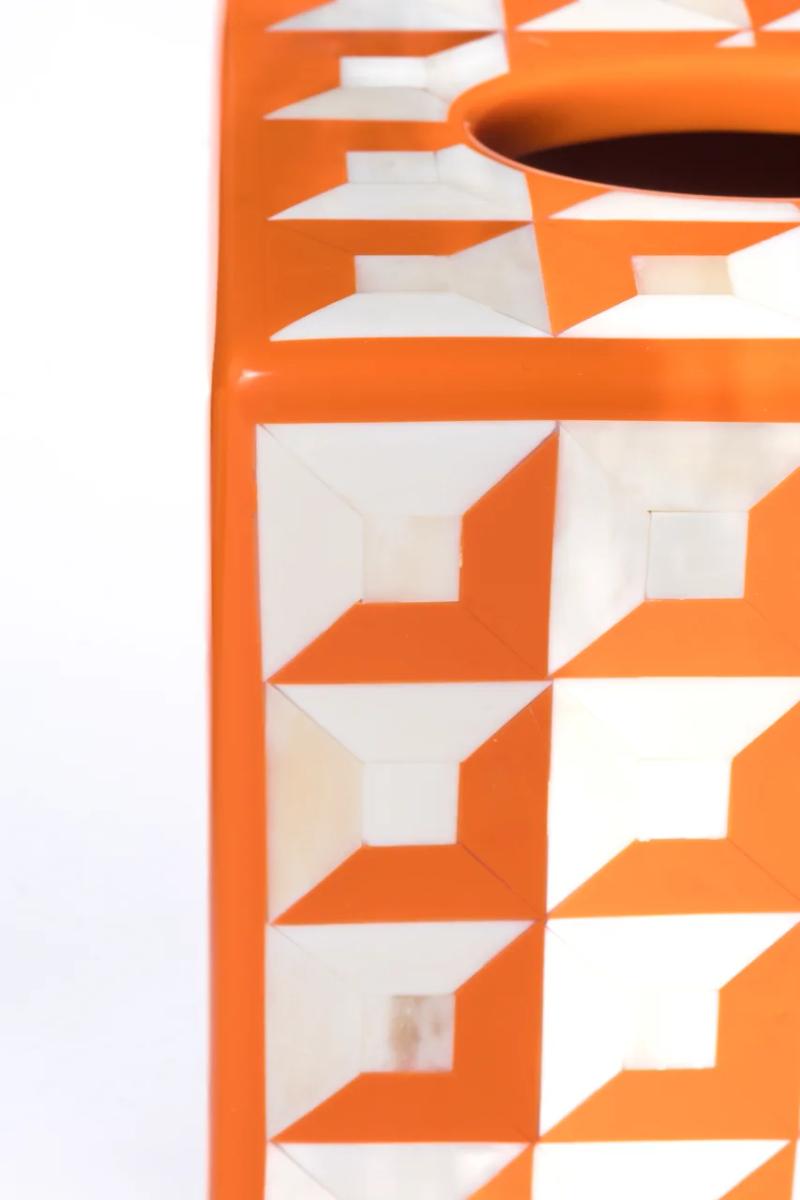 Deco Tissue Box Cover – Bone & Resin