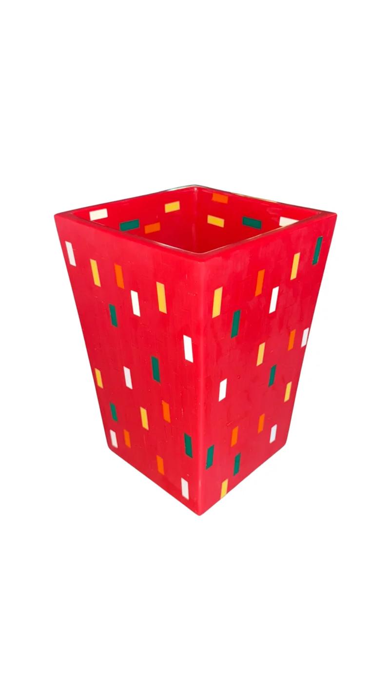 Bamboo Bathroom Accessories Set – Red