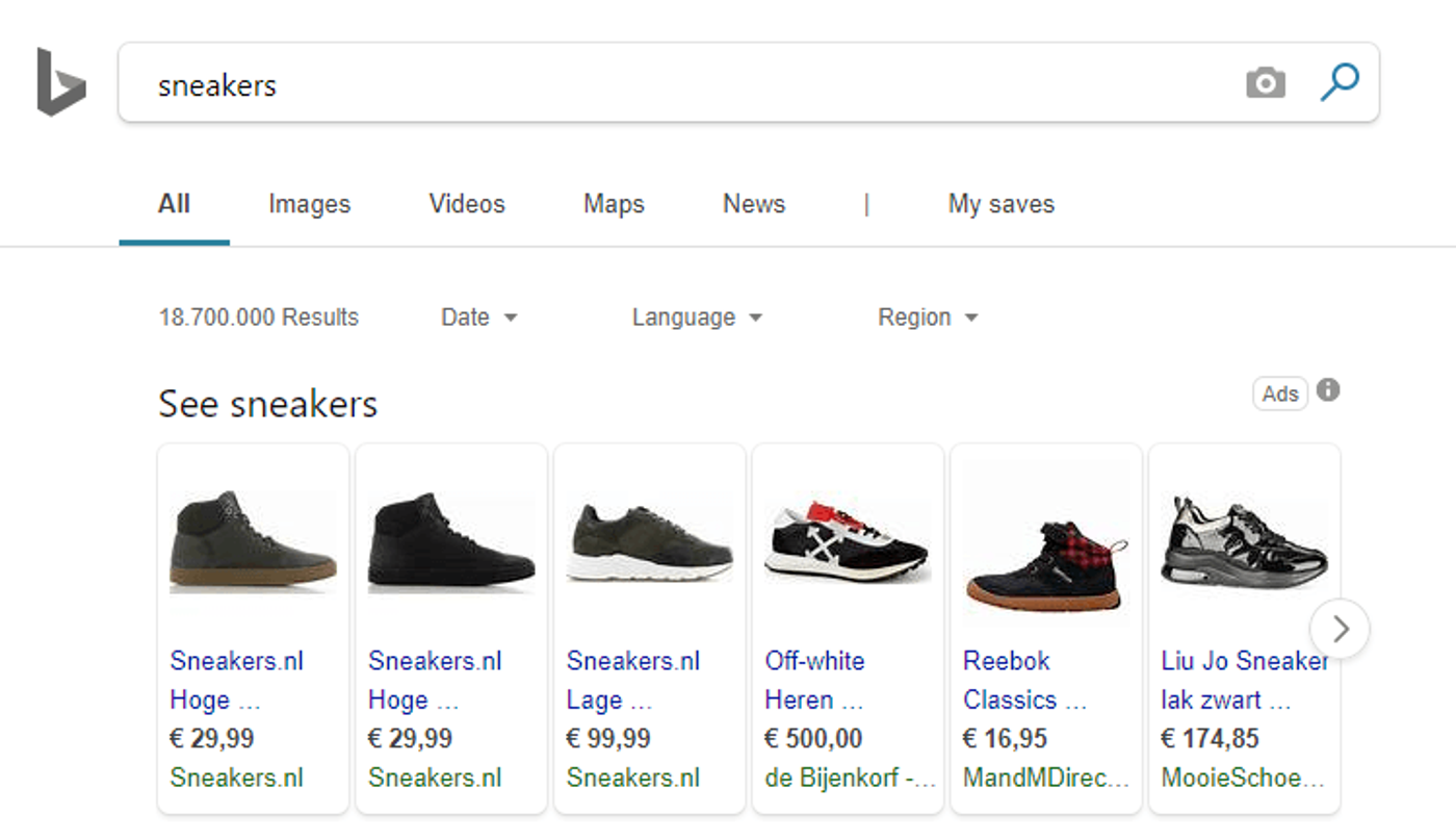 Microsoft Shopping Ads nu ook in Nederland