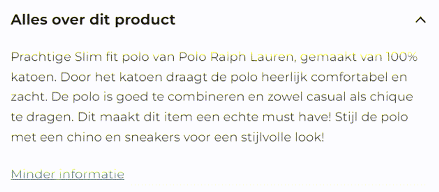productbeschrijvingen AI gegenereerd