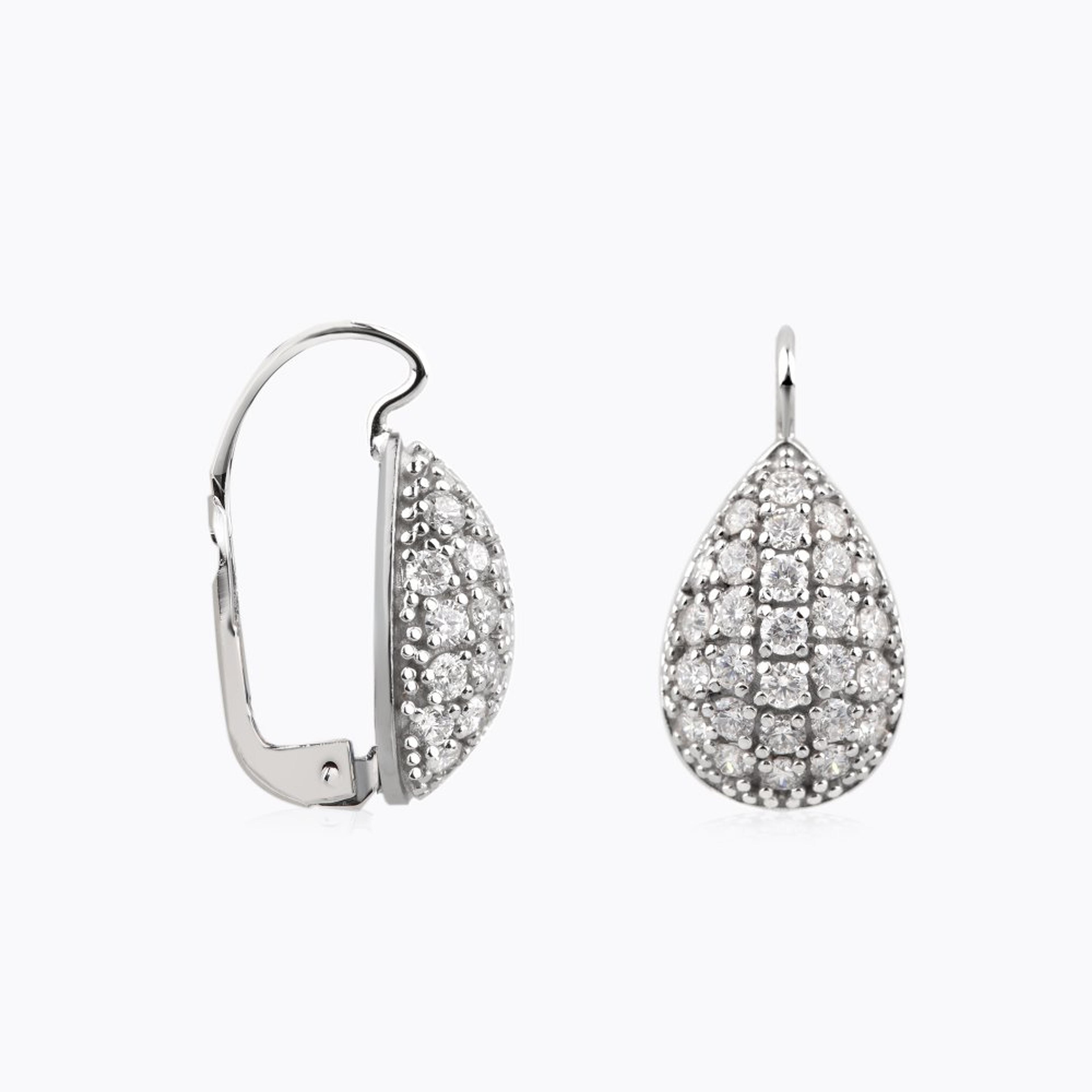Diamantové náušnice 67, diamant, bílé zlato — Zlatnictví Vaněk Kolín