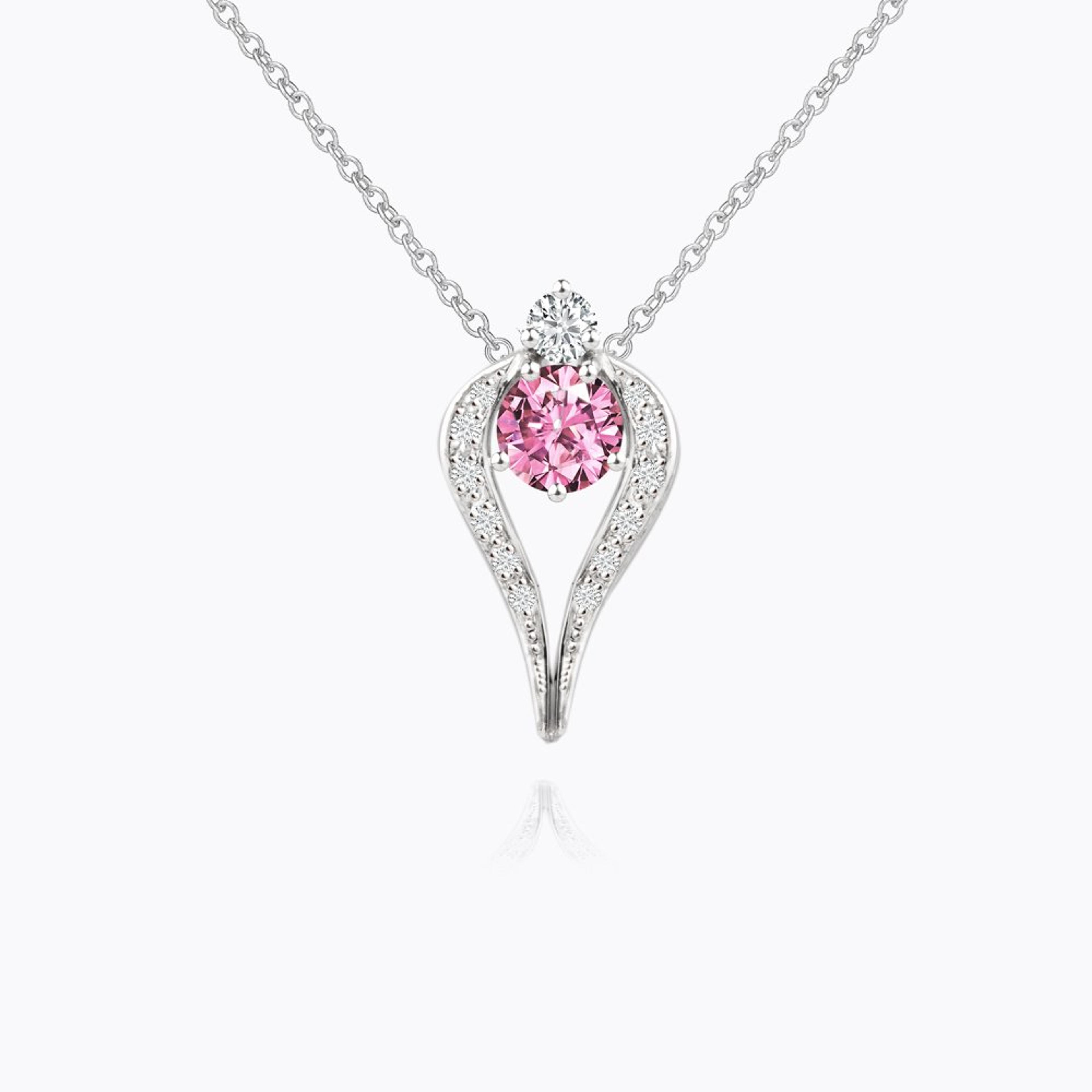 Přívěsek se spinelem a diamanty 01, diamant, bílé zlato — Zlatnictví Vaněk Kolín