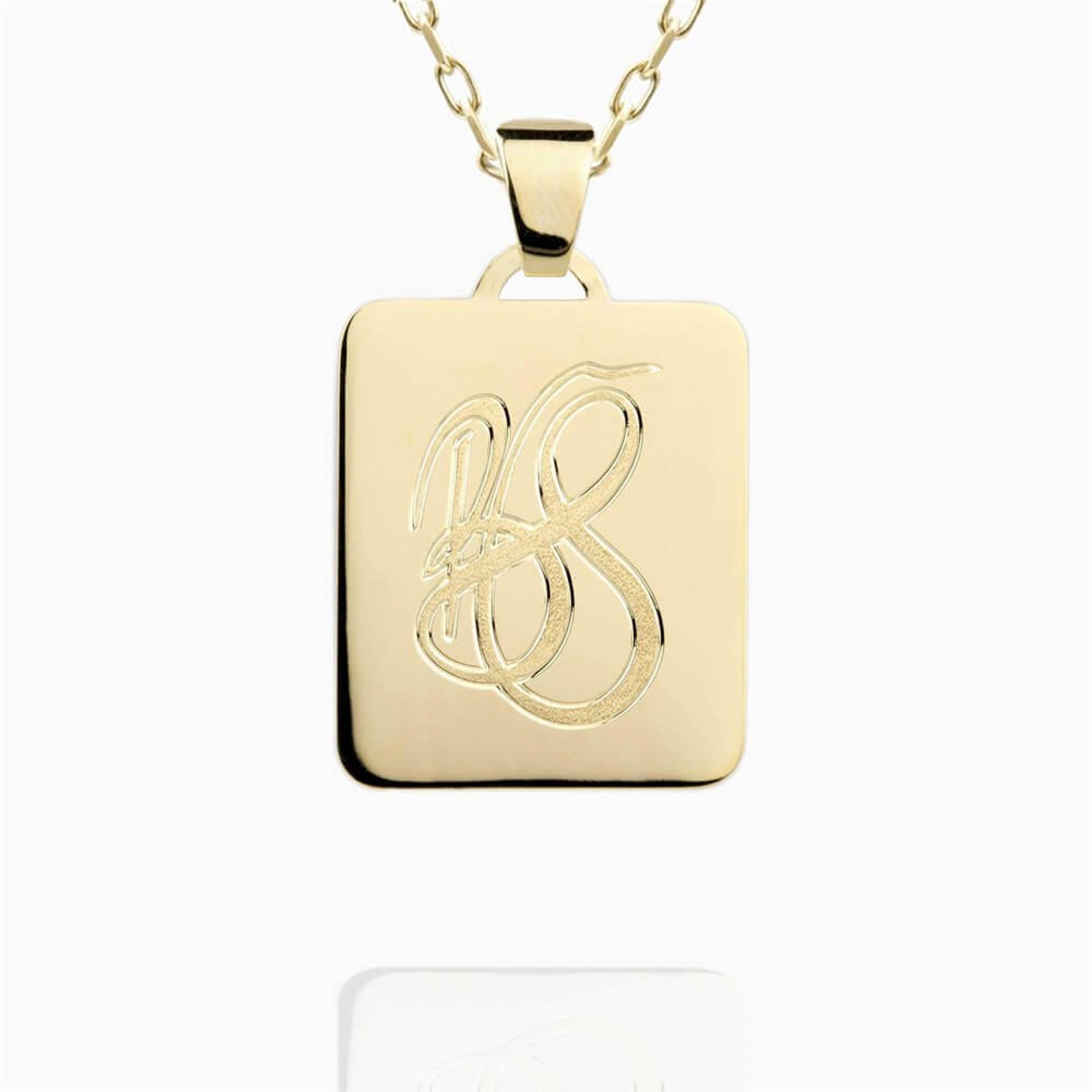 Destička s monogramem, žluté zlato — Zlatnictví Vaněk Kolín