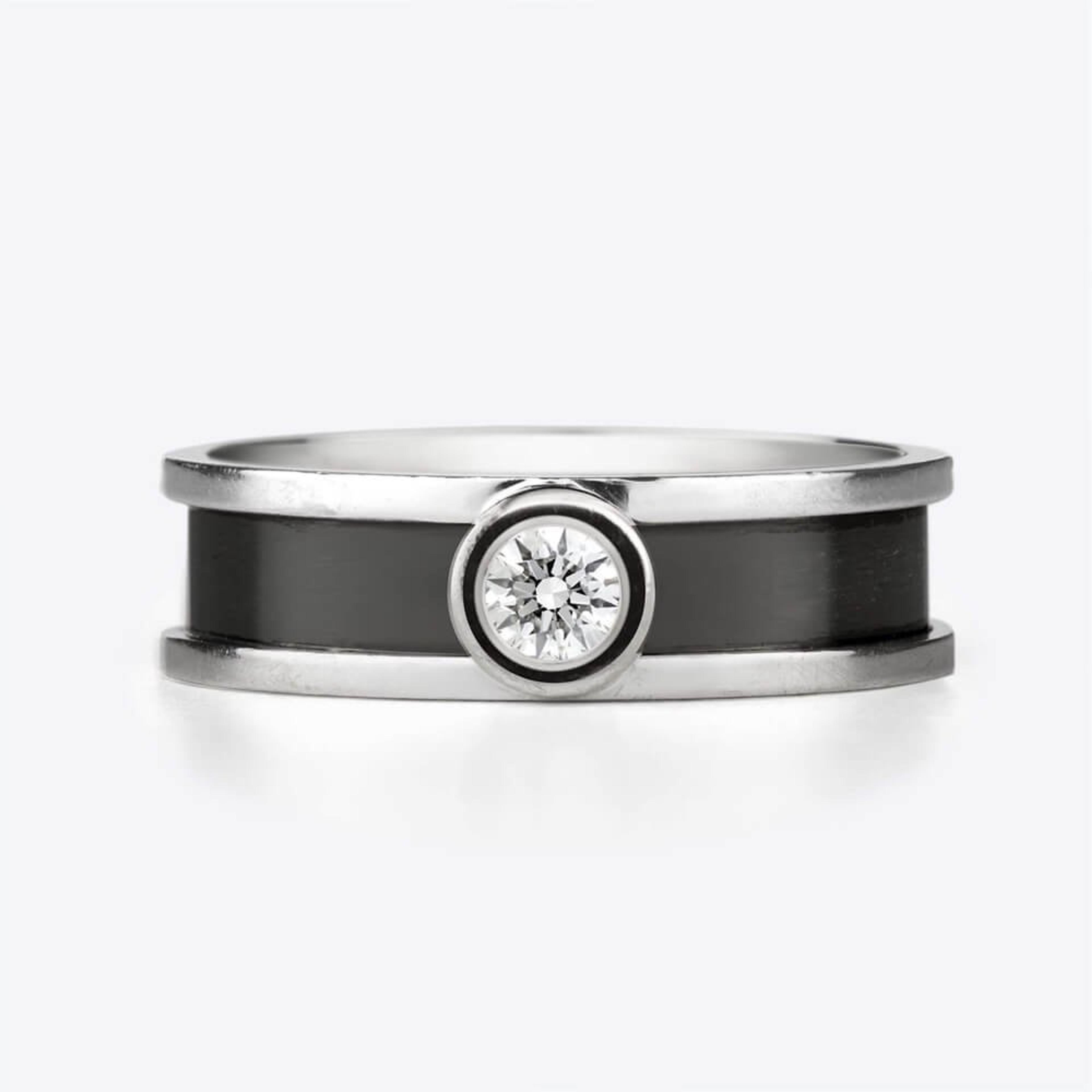Diamantový prsten 51, diamant, bílé zlato — Zlatnictví Vaněk Kolín