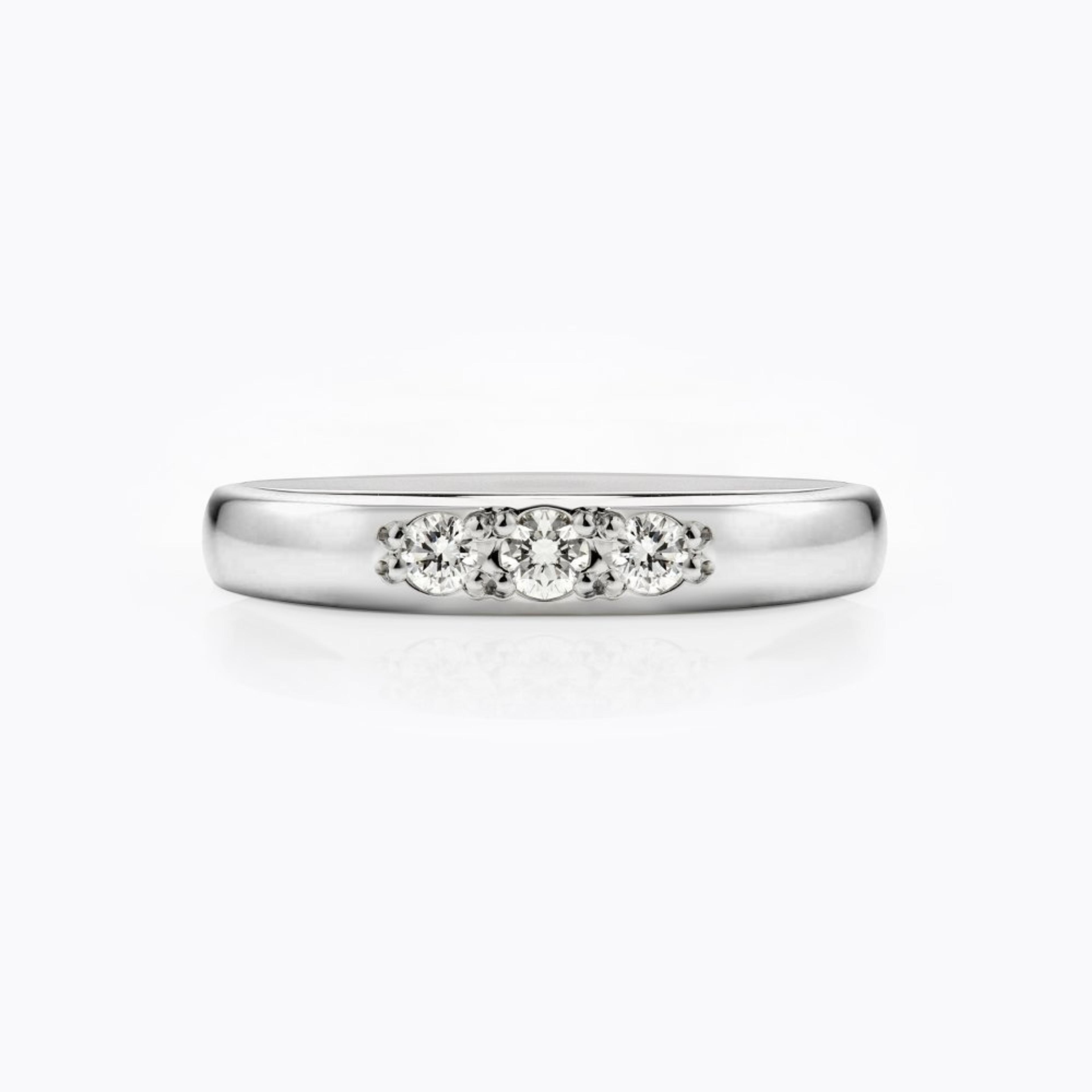 Snubní prsteny Optima 16, diamant, bílé zlato — Zlatnictví Vaněk Kolín