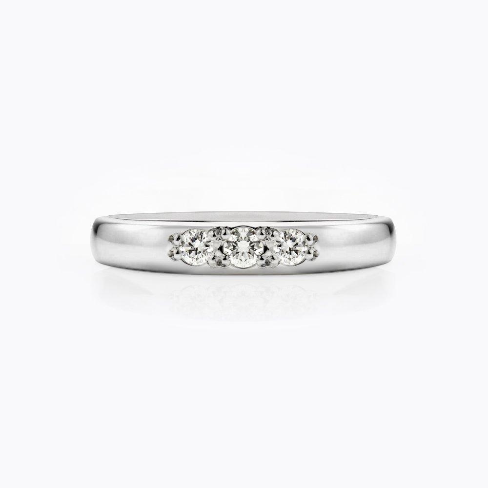 Snubní prsteny Optima 16, diamant, bílé zlato — Zlatnictví Vaněk Kolín