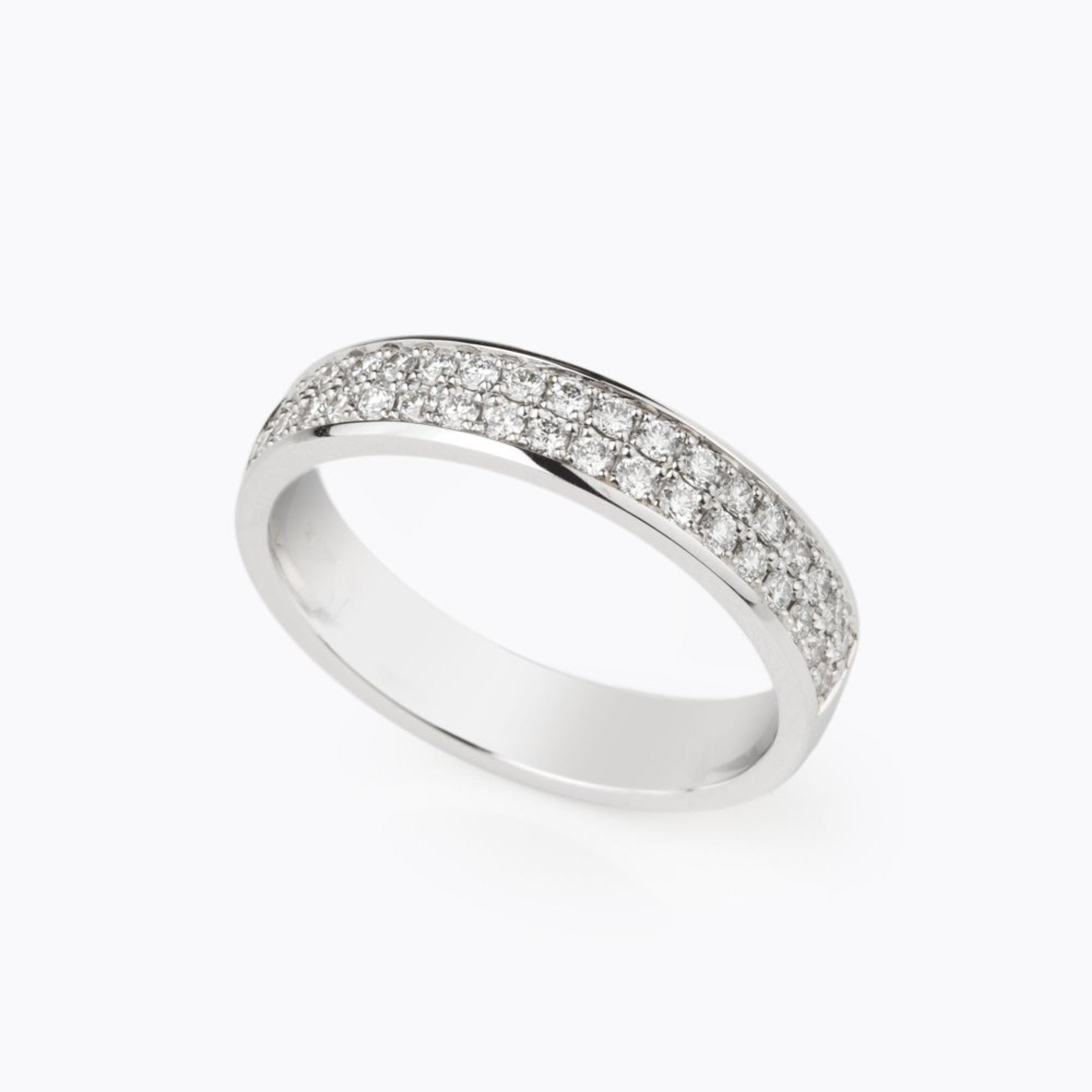 Diamantový prsten 133, diamant, bílé zlato — Zlatnictví Vaněk Kolín