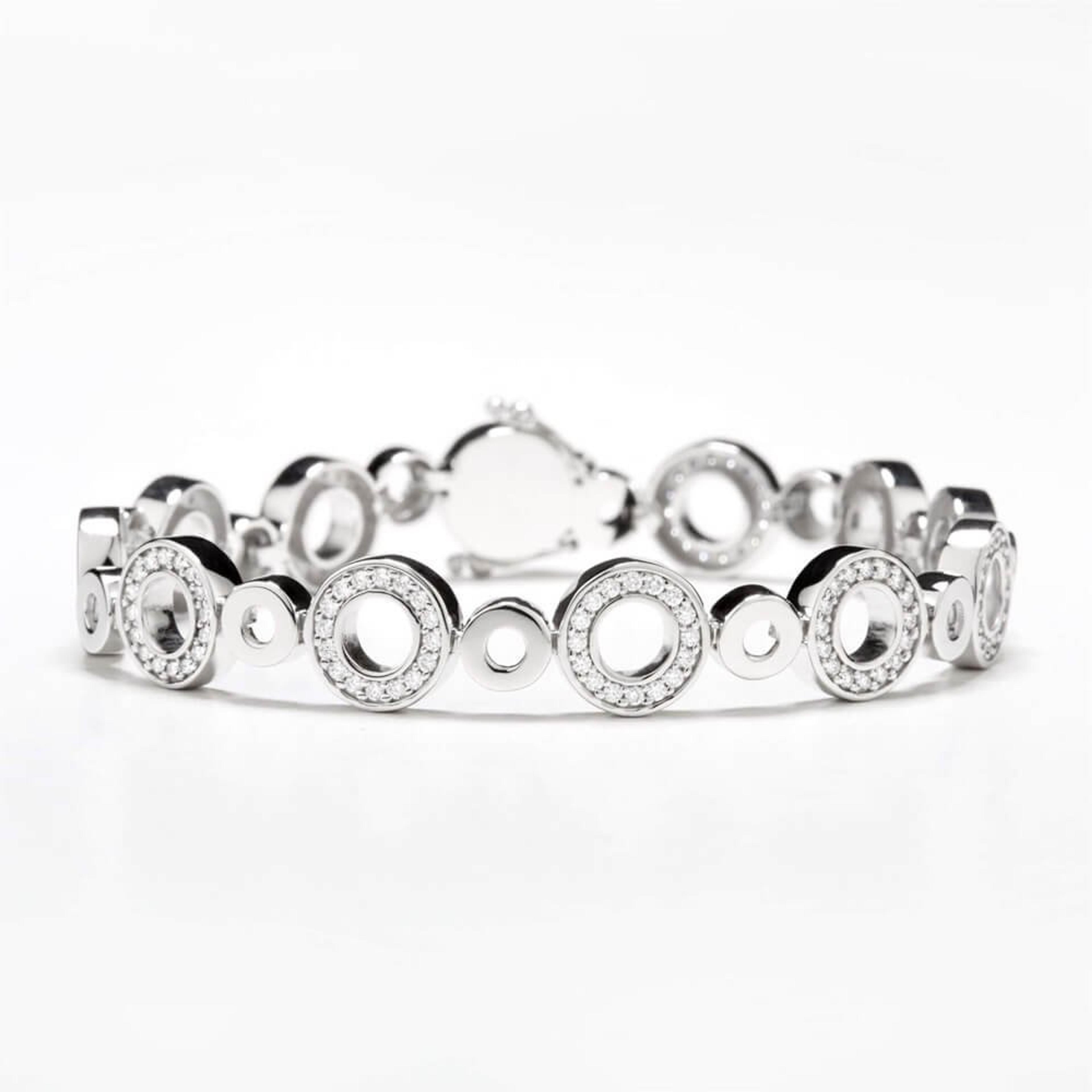 Náramek s diamanty 03, diamant, bílé zlato — Zlatnictví Vaněk Kolín