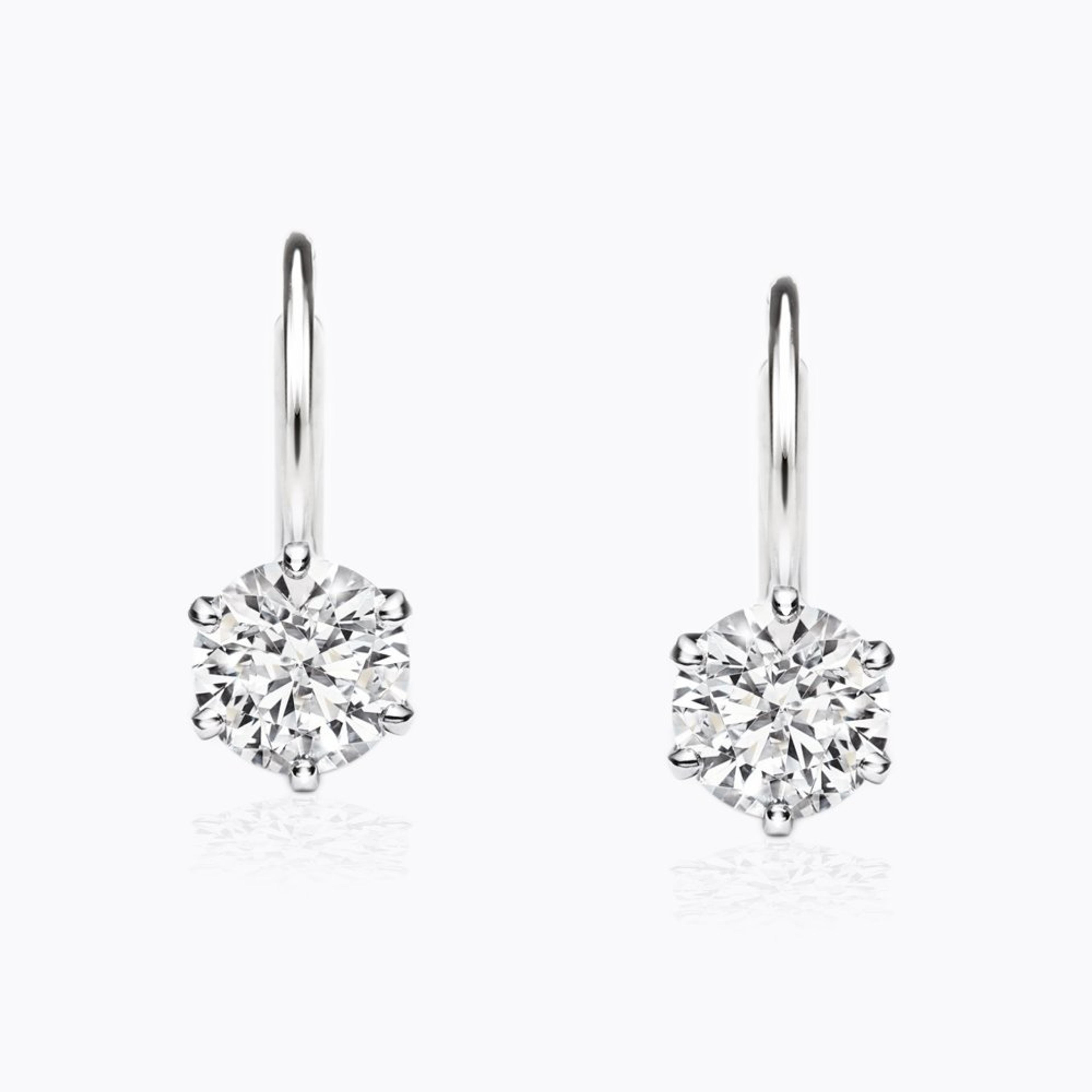 Diamantové náušnice 04, diamant, bílé zlato — Zlatnictví Vaněk Kolín