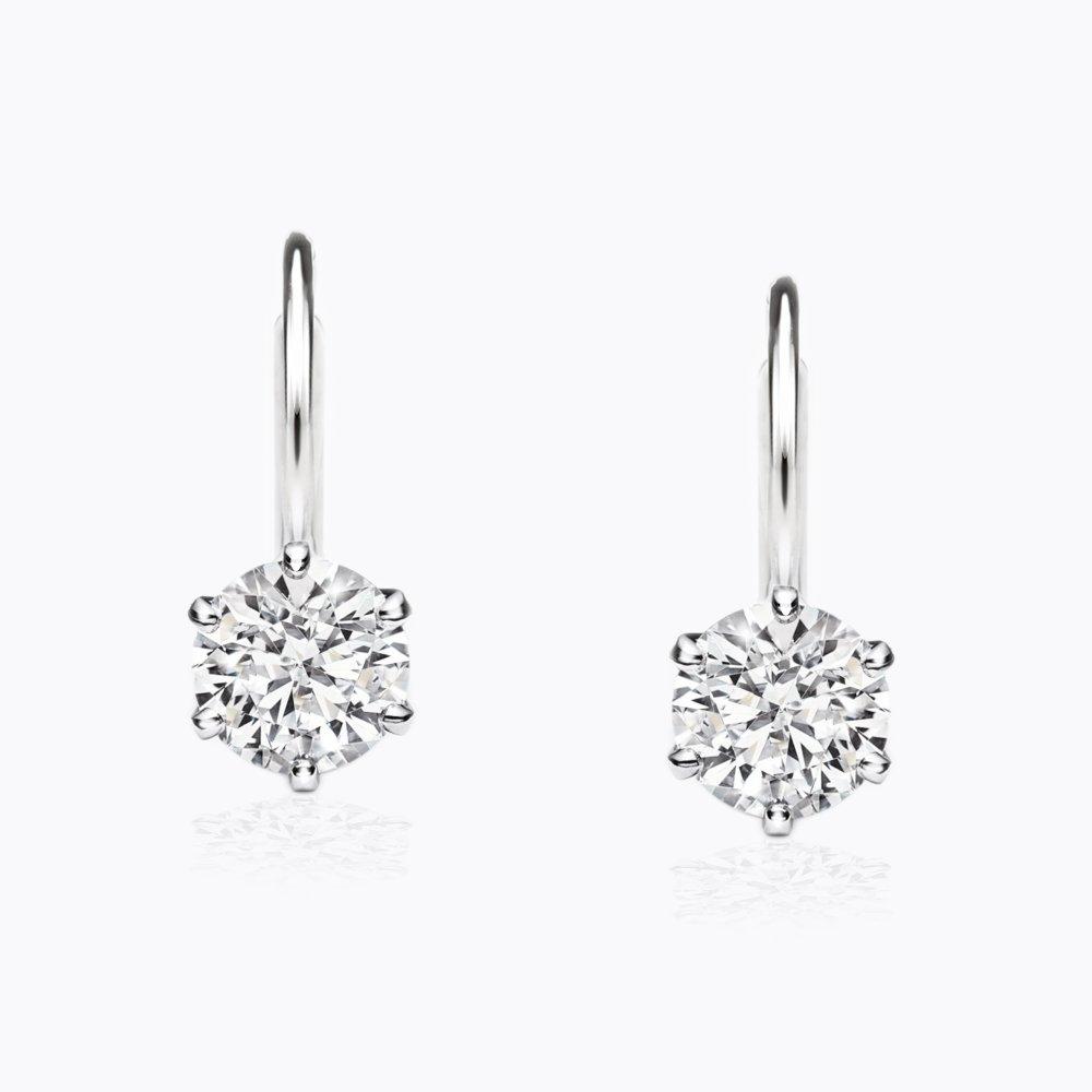 Diamantové náušnice 04, diamant, bílé zlato — Zlatnictví Vaněk Kolín