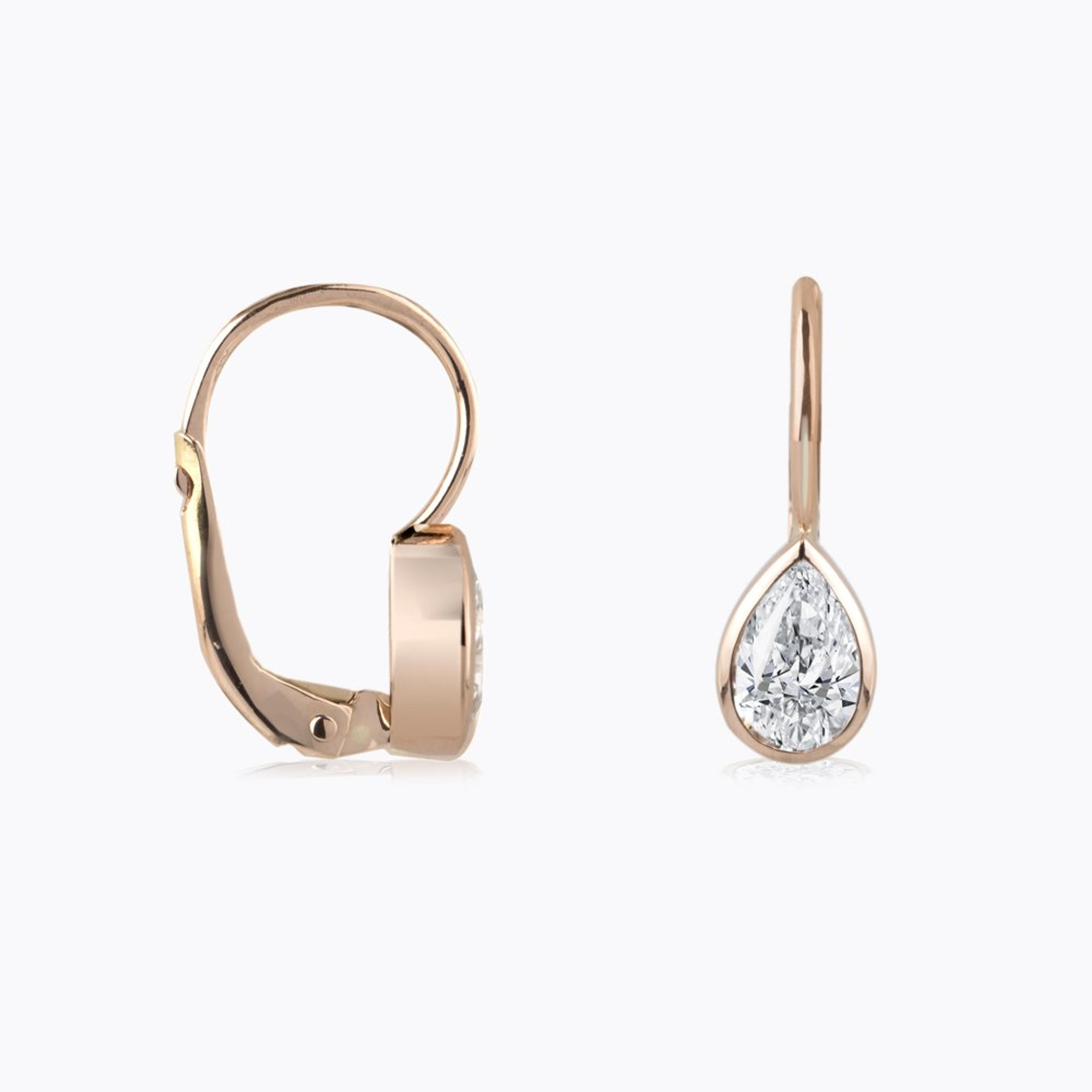 Diamantové náušnice 104, diamant, růžové zlato — Zlatnictví Vaněk Kolín