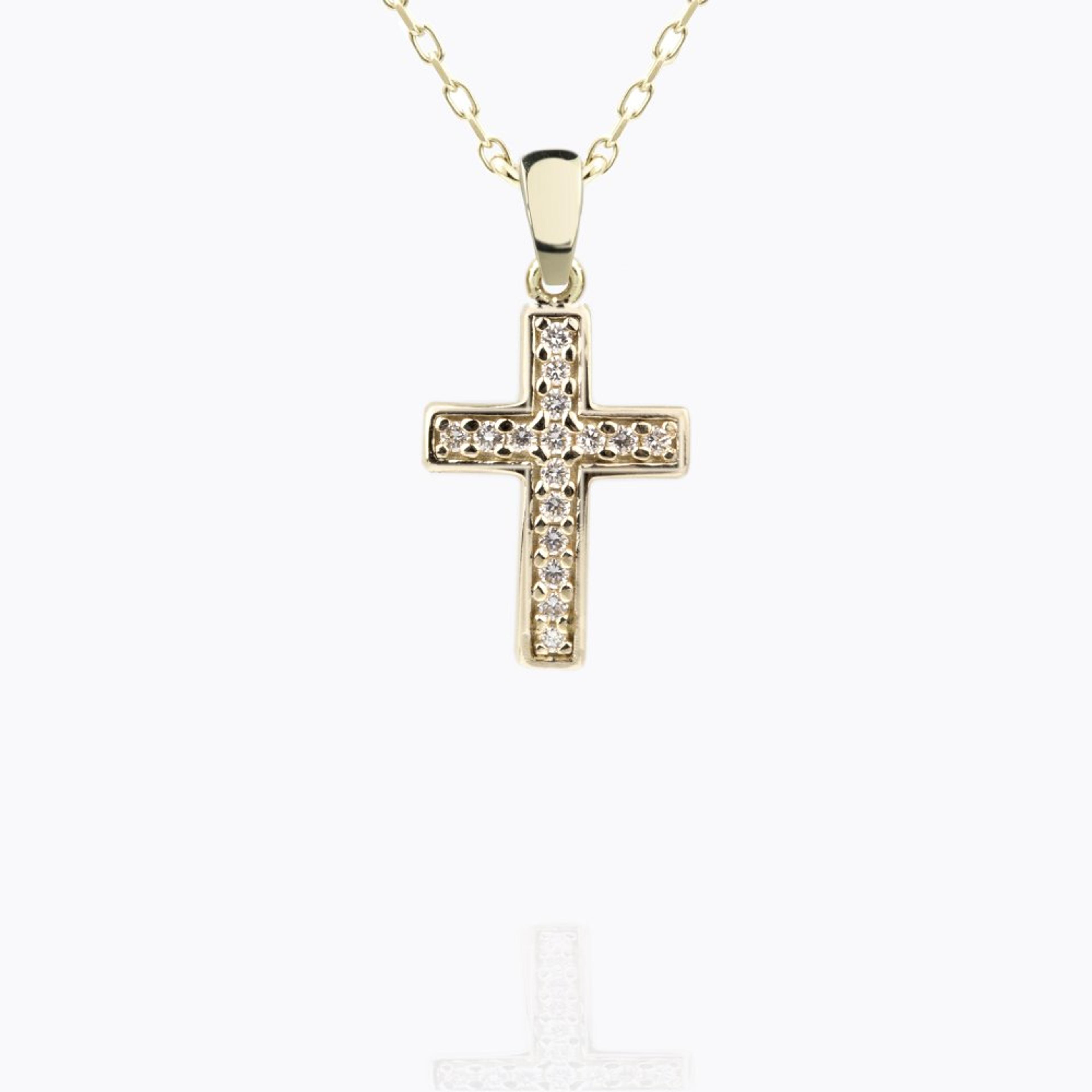 Diamantový přívěsek 49, diamant, žluté zlato — Zlatnictví Vaněk Kolín
