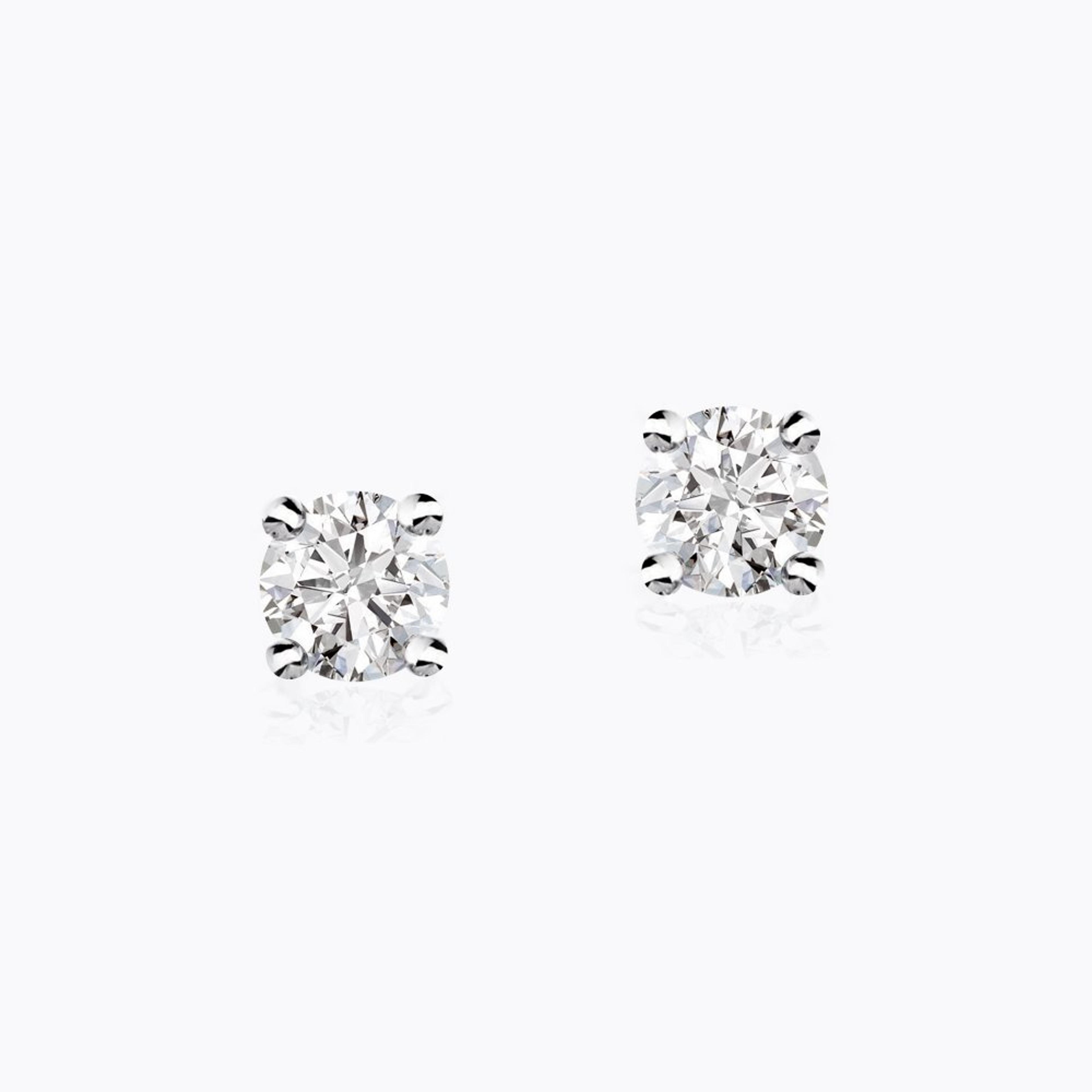 Diamantové náušnice 46, diamant, bílé zlato — Zlatnictví Vaněk Kolín