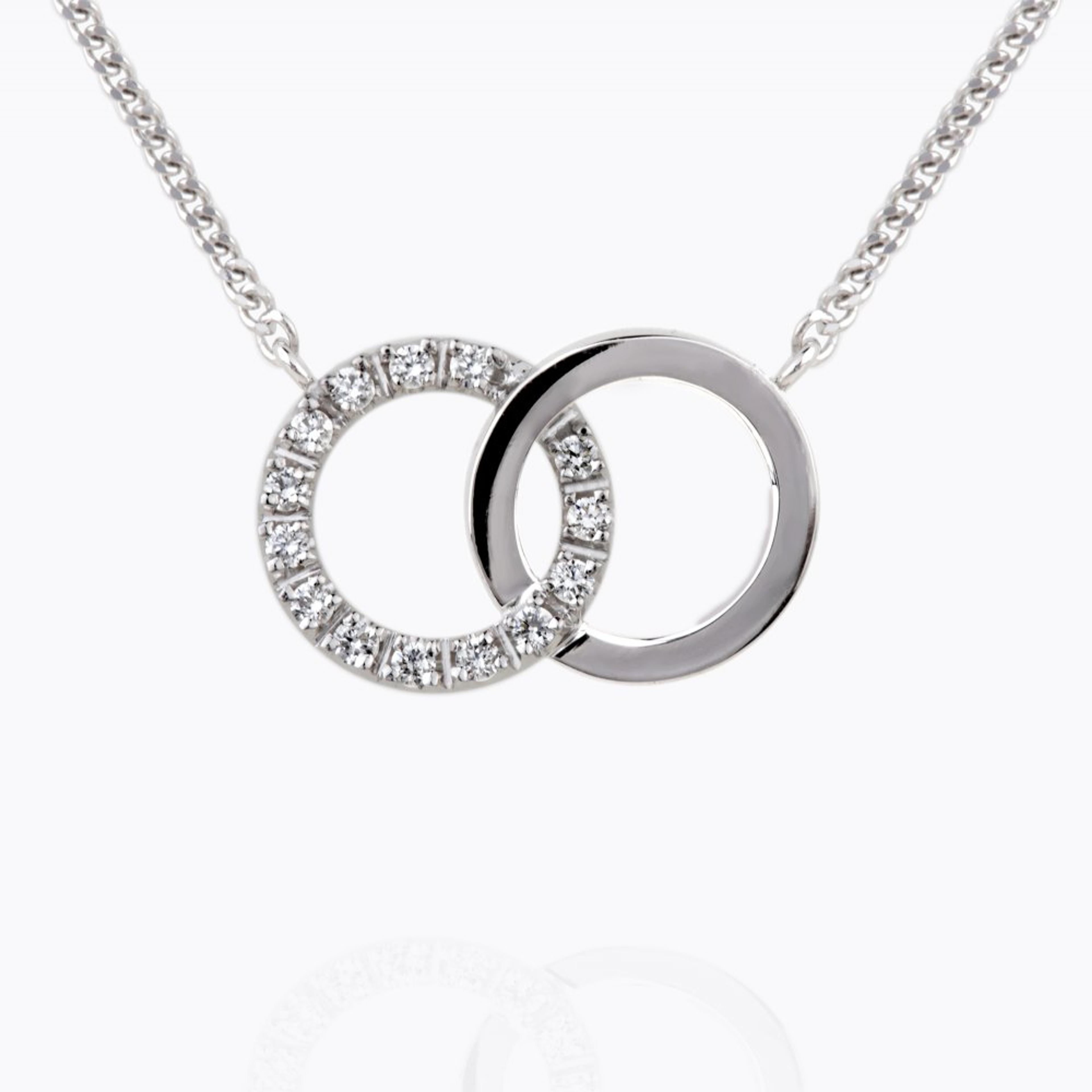 Náhrdelník s diamanty 04, diamant, bílé zlato — Zlatnictví Vaněk Kolín
