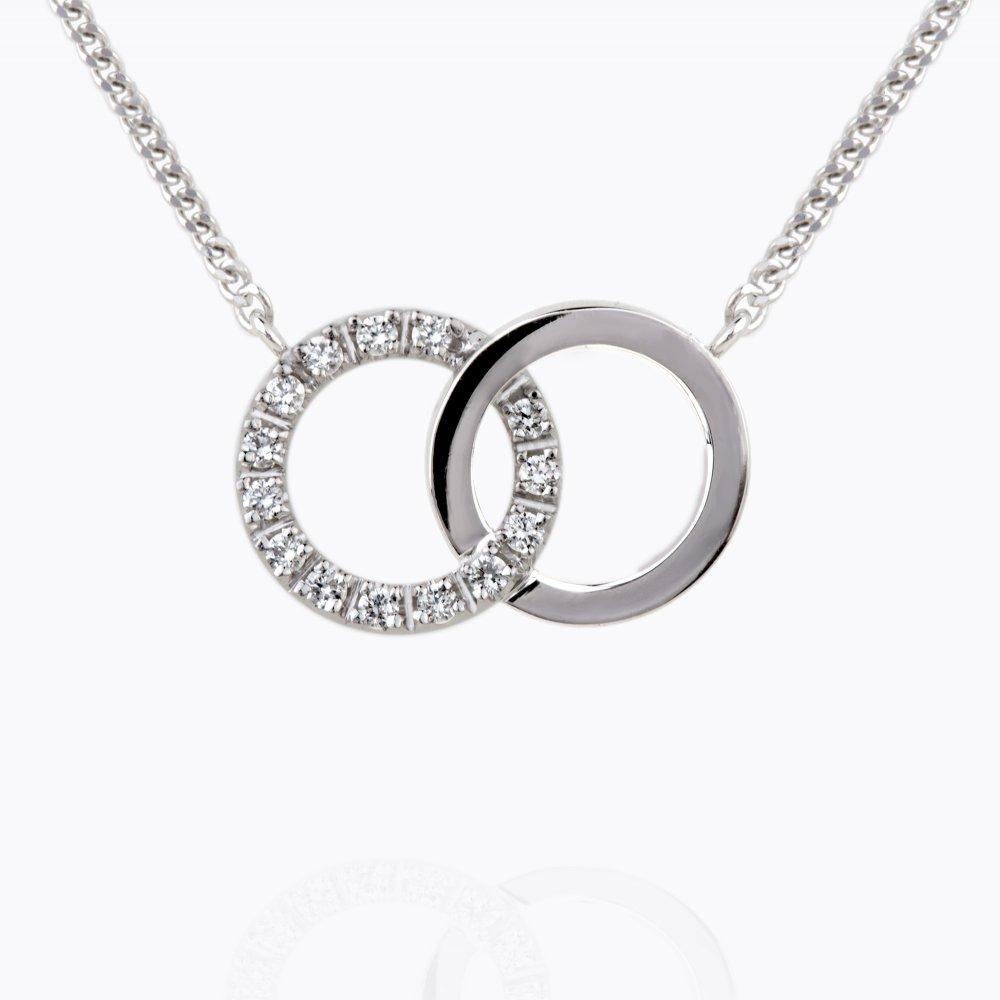 Náhrdelník s diamanty 04, diamant, bílé zlato — Zlatnictví Vaněk Kolín