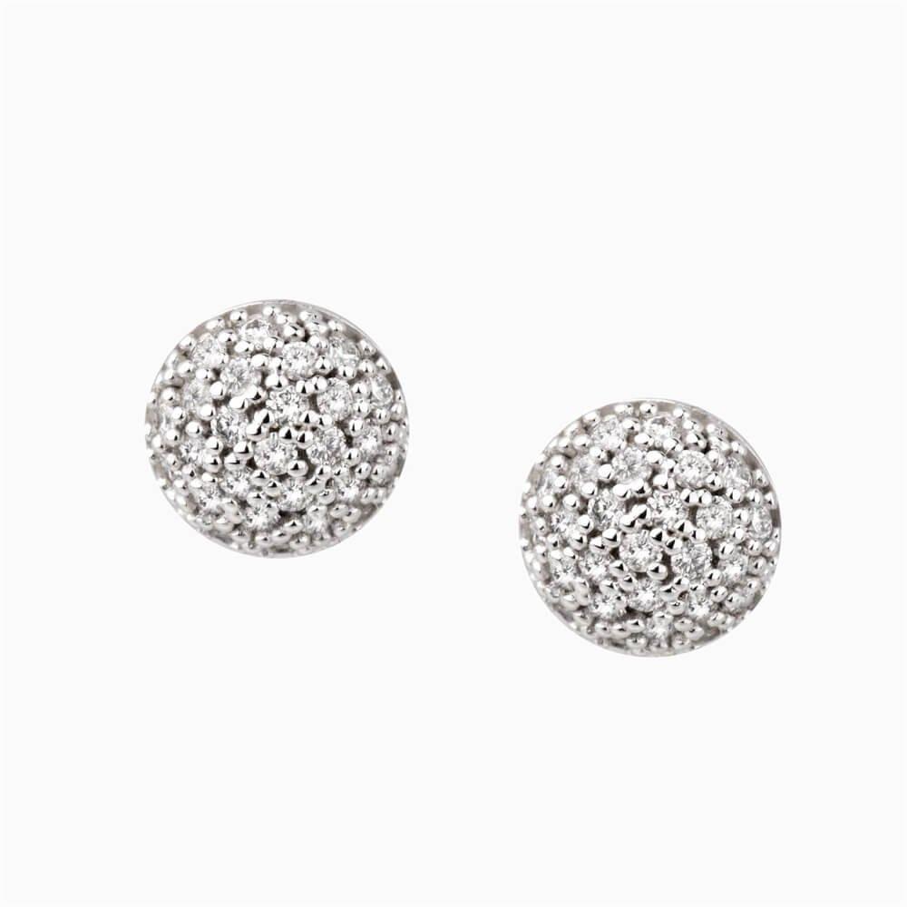 Diamantové náušnice 39, diamant, bílé zlato — Zlatnictví Vaněk Kolín