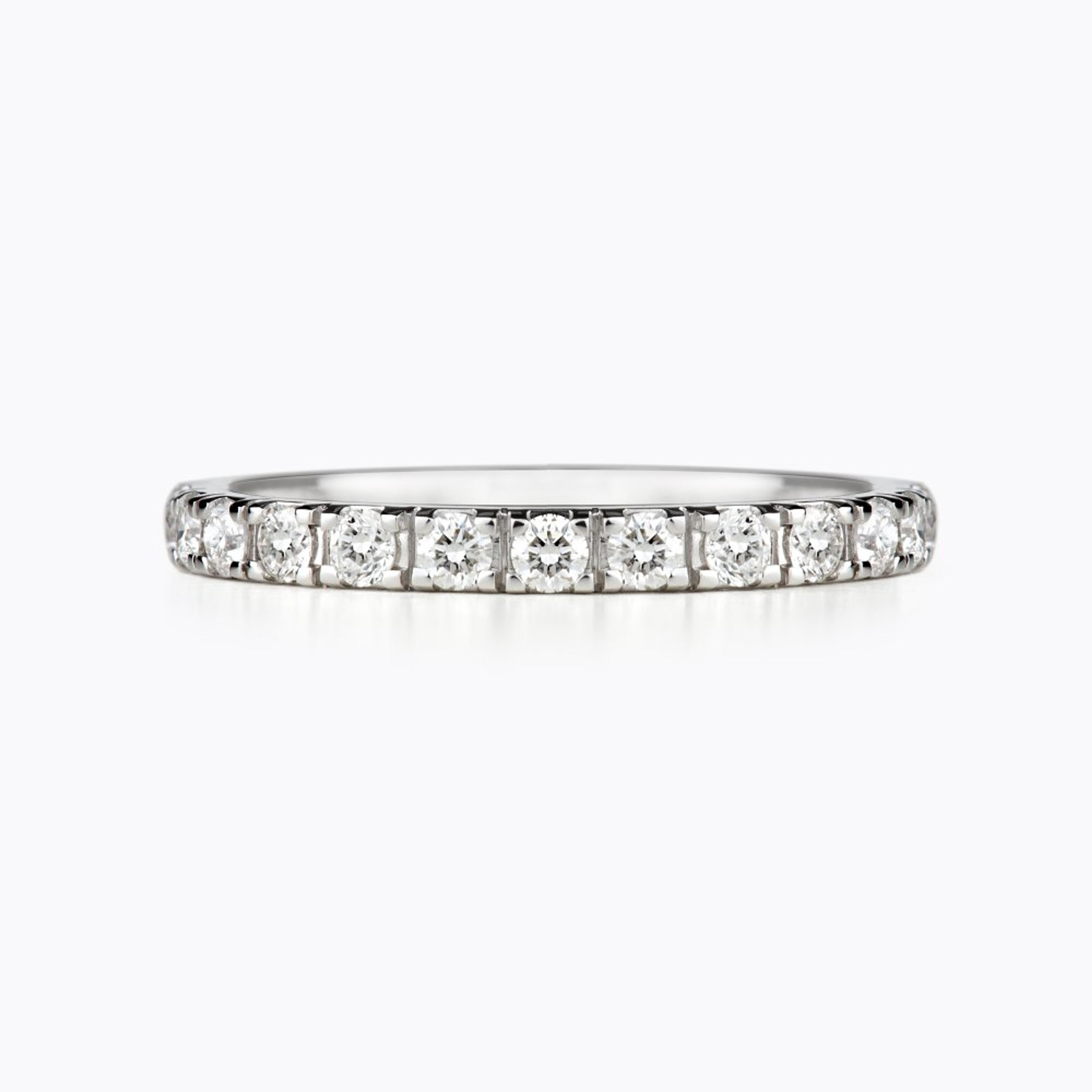 Snubní prsteny Optima 07, diamant, bílé zlato — Zlatnictví Vaněk Kolín