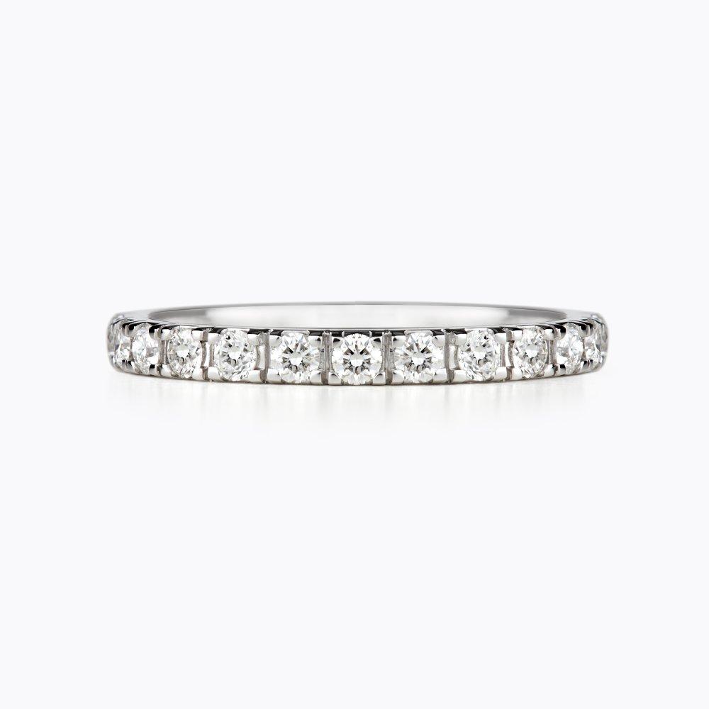 Snubní prsteny Optima 07, diamant, bílé zlato — Zlatnictví Vaněk Kolín