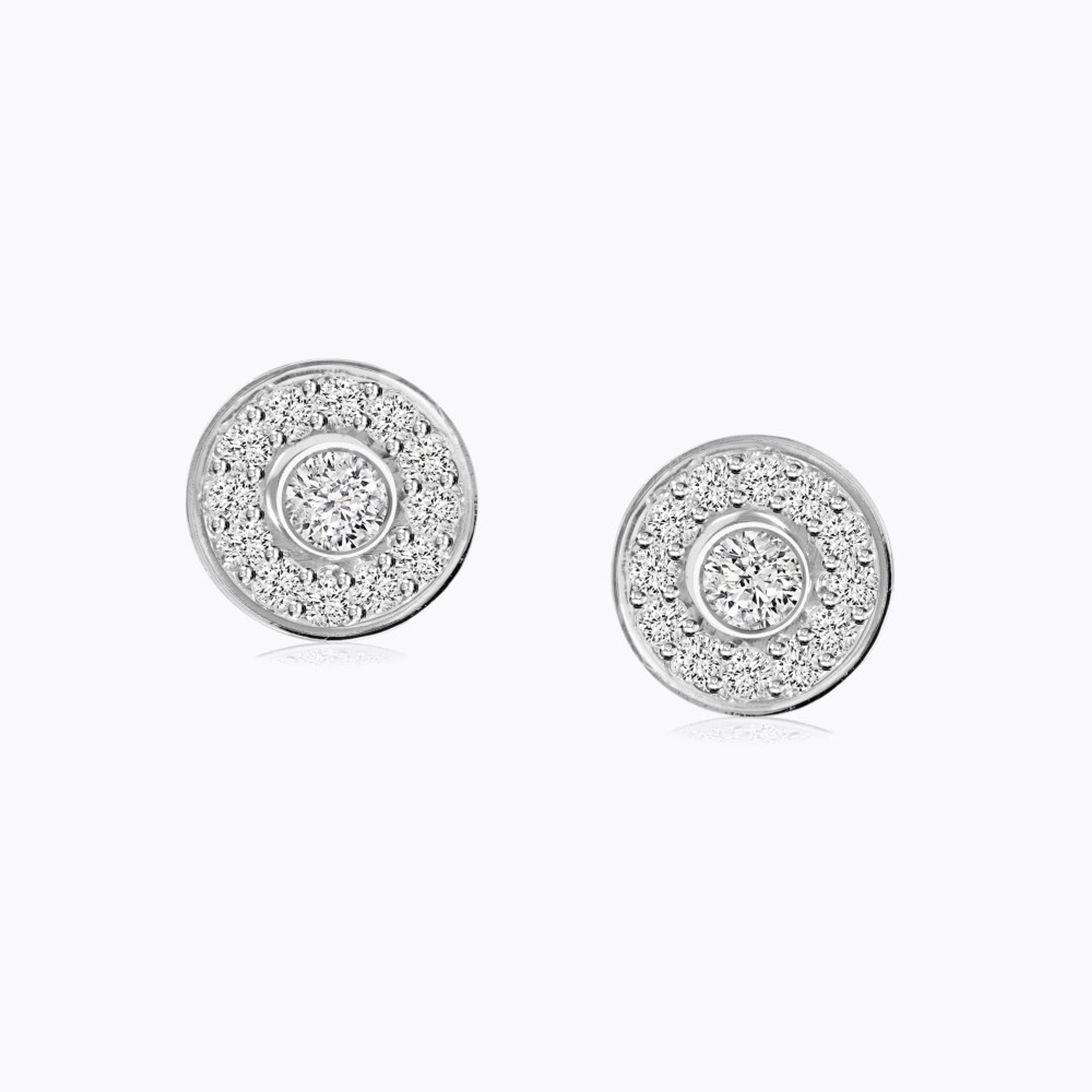 Diamantové náušnice 05, diamant, bílé zlato — Zlatnictví Vaněk Kolín