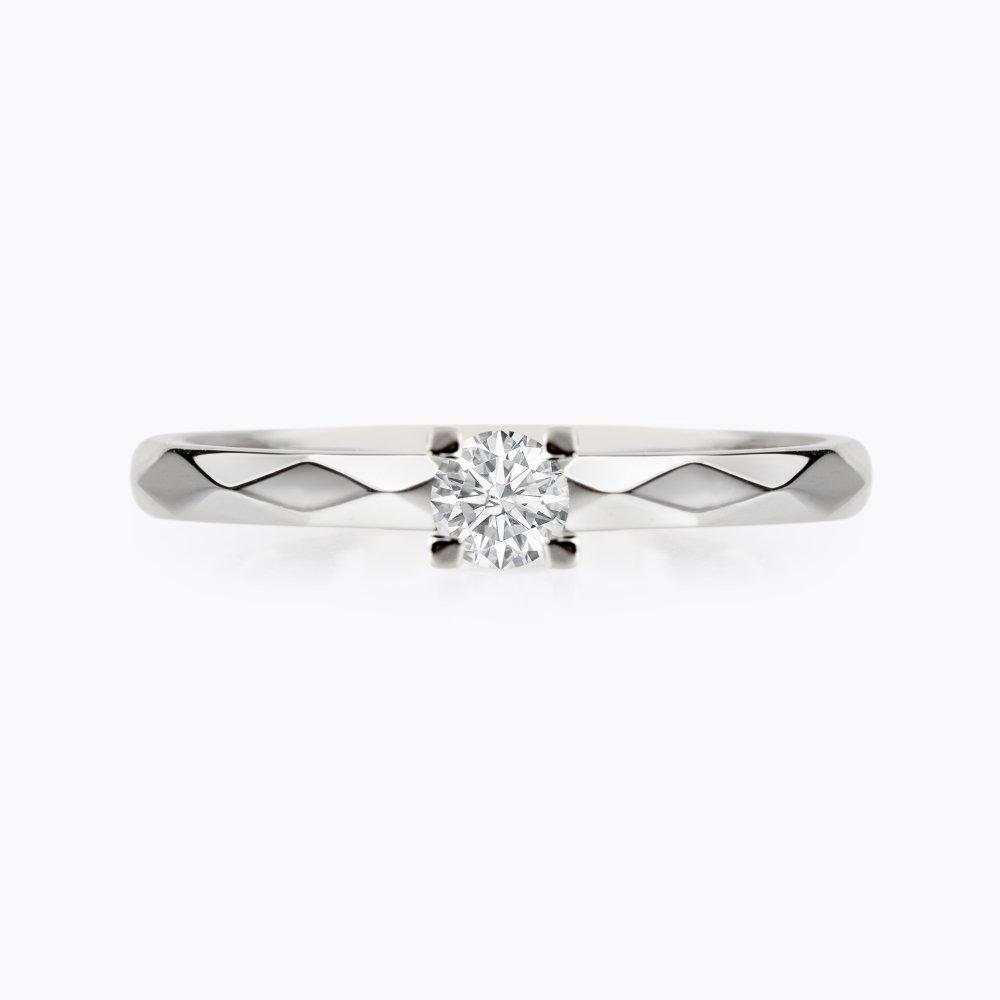 Diamantový prsten 117, diamant, bílé zlato — Zlatnictví Vaněk Kolín