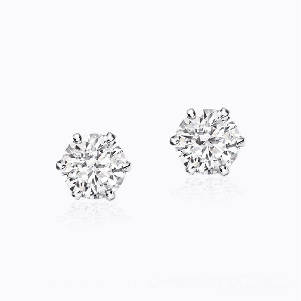 Diamantové náušnice 30, diamant, bílé zlato — Zlatnictví Vaněk Kolín