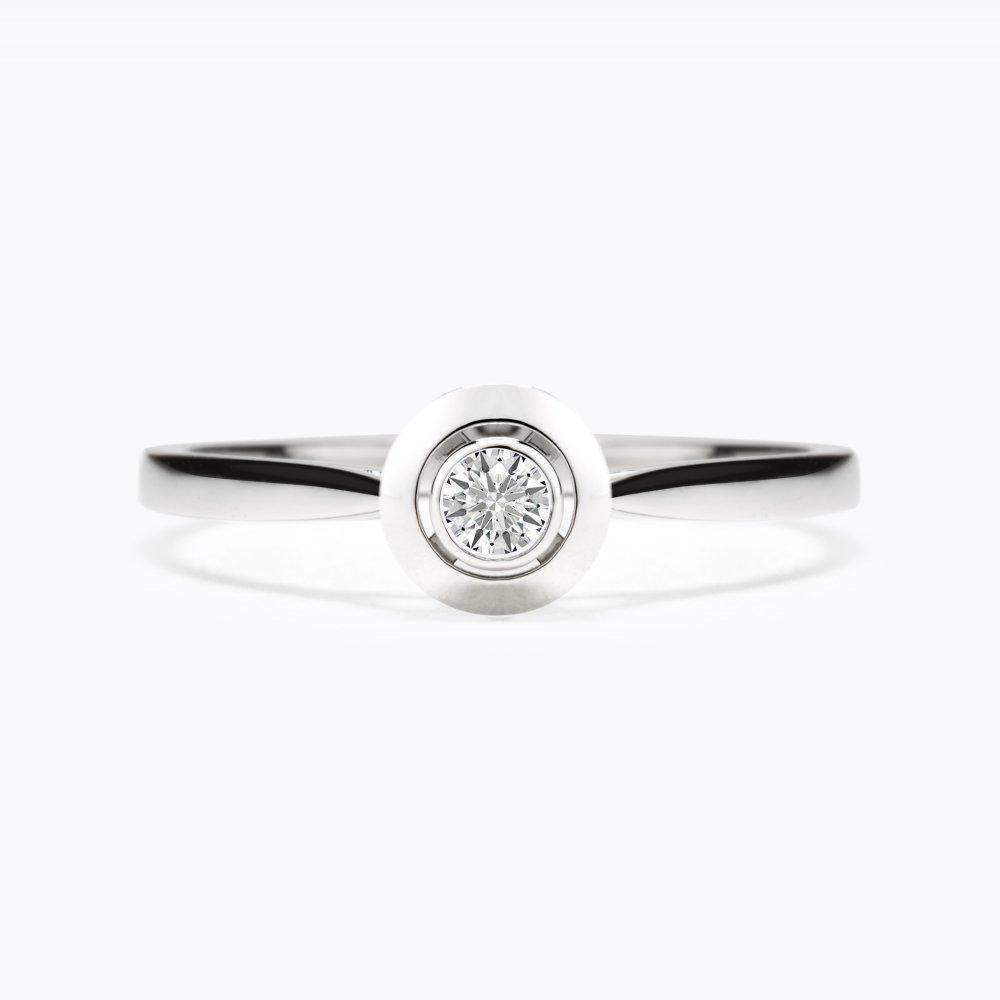 Diamantový prsten 06, diamant, bílé zlato — Zlatnictví Vaněk Kolín
