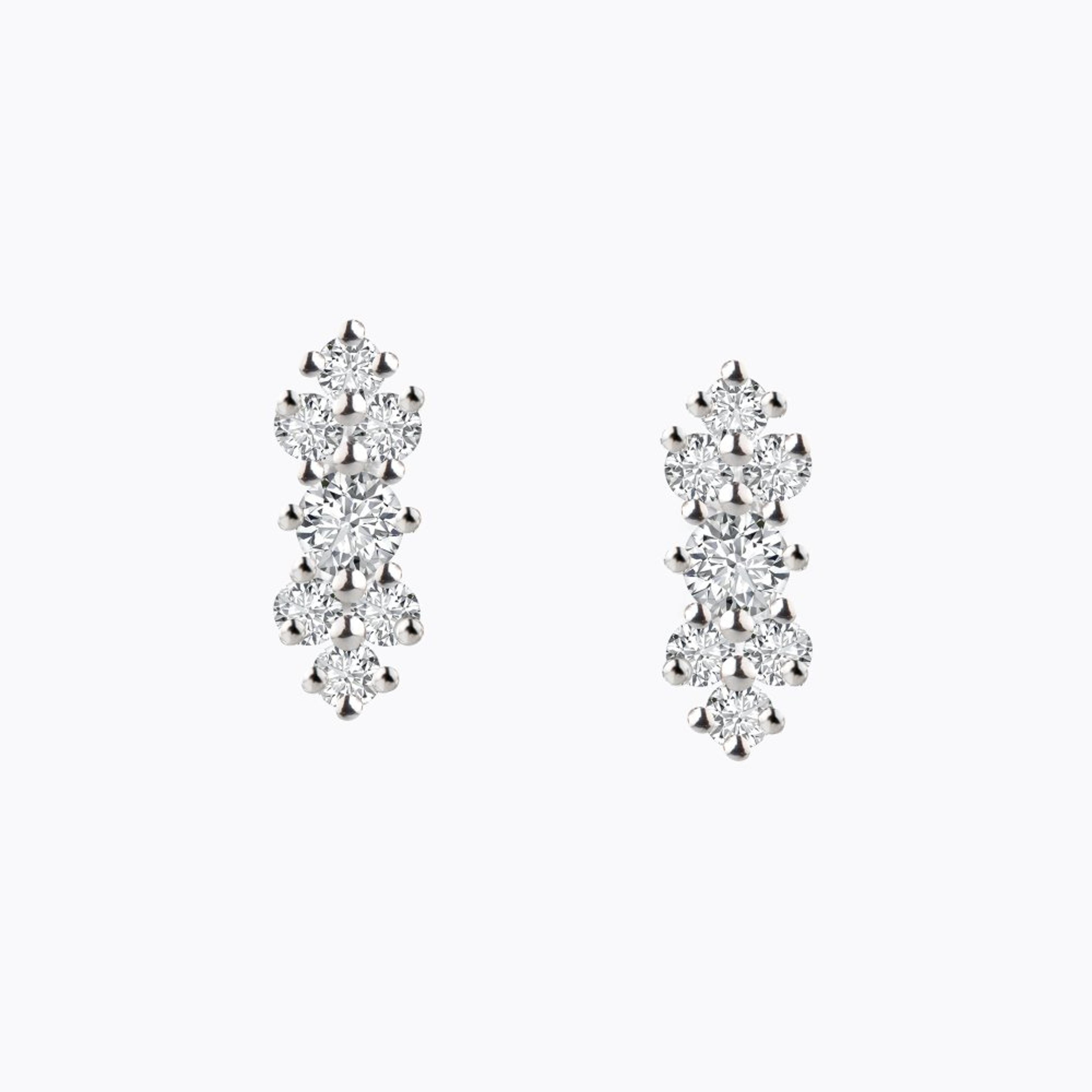 Diamantové náušnice 94, diamant, bílé zlato — Zlatnictví Vaněk Kolín