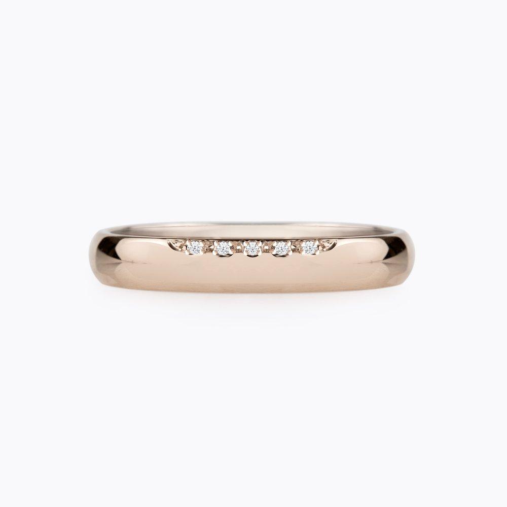 Snubní prsteny SN-781 – speciál, diamant, růžové zlato — Zlatnictví Vaněk Kolín