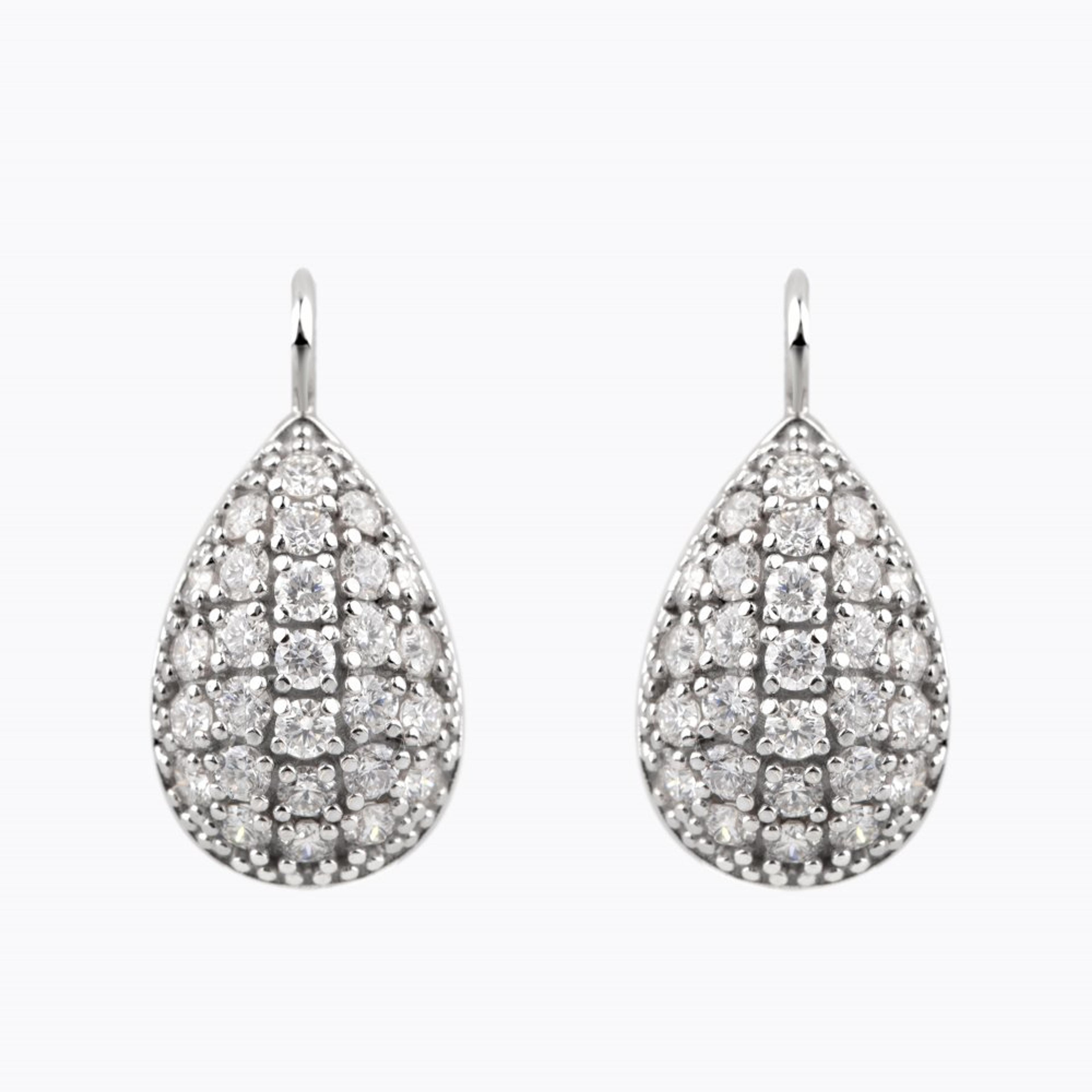 Diamantové náušnice 67, diamant, bílé zlato — Zlatnictví Vaněk Kolín
