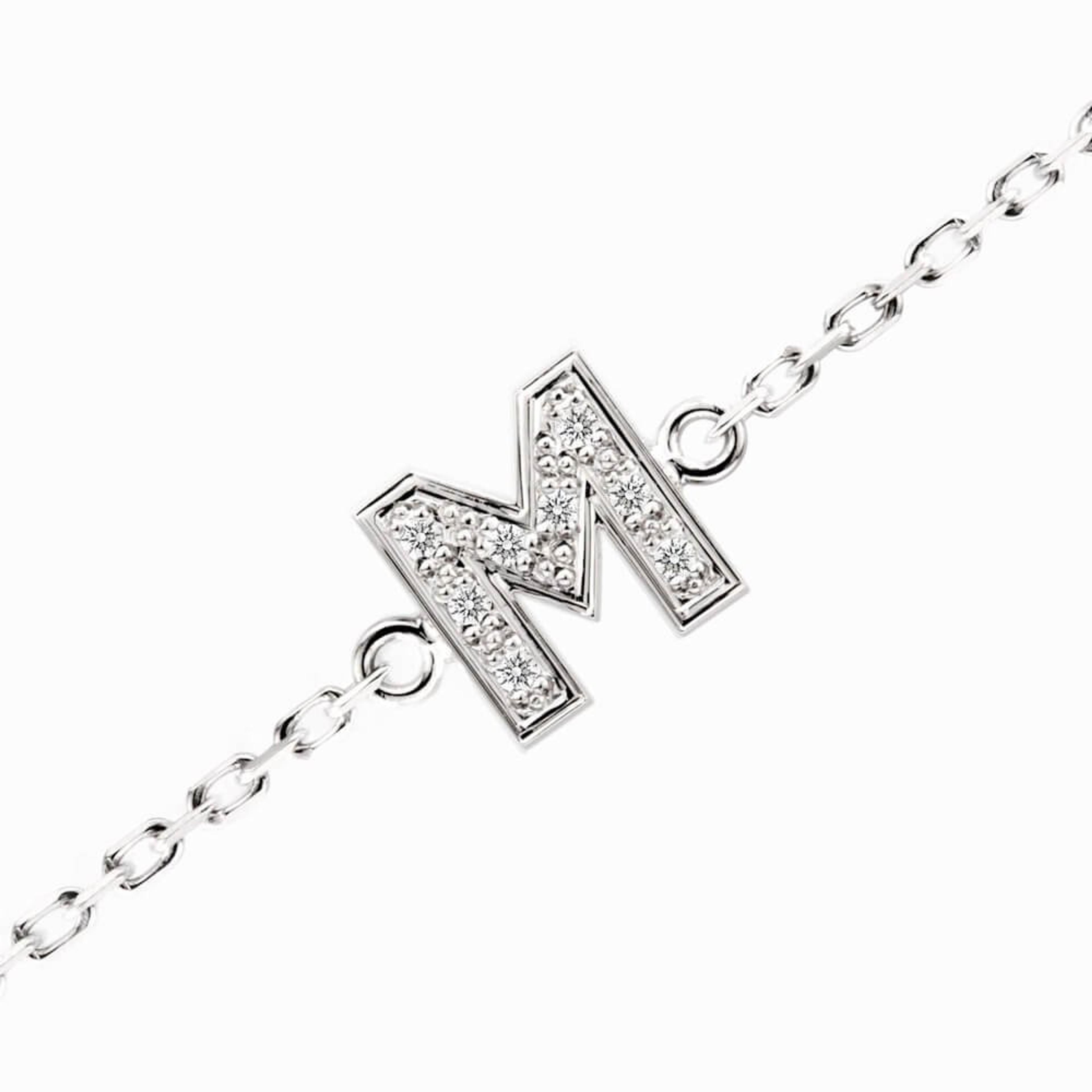 Náramek s diamanty 07, diamant, bílé zlato — Zlatnictví Vaněk Kolín