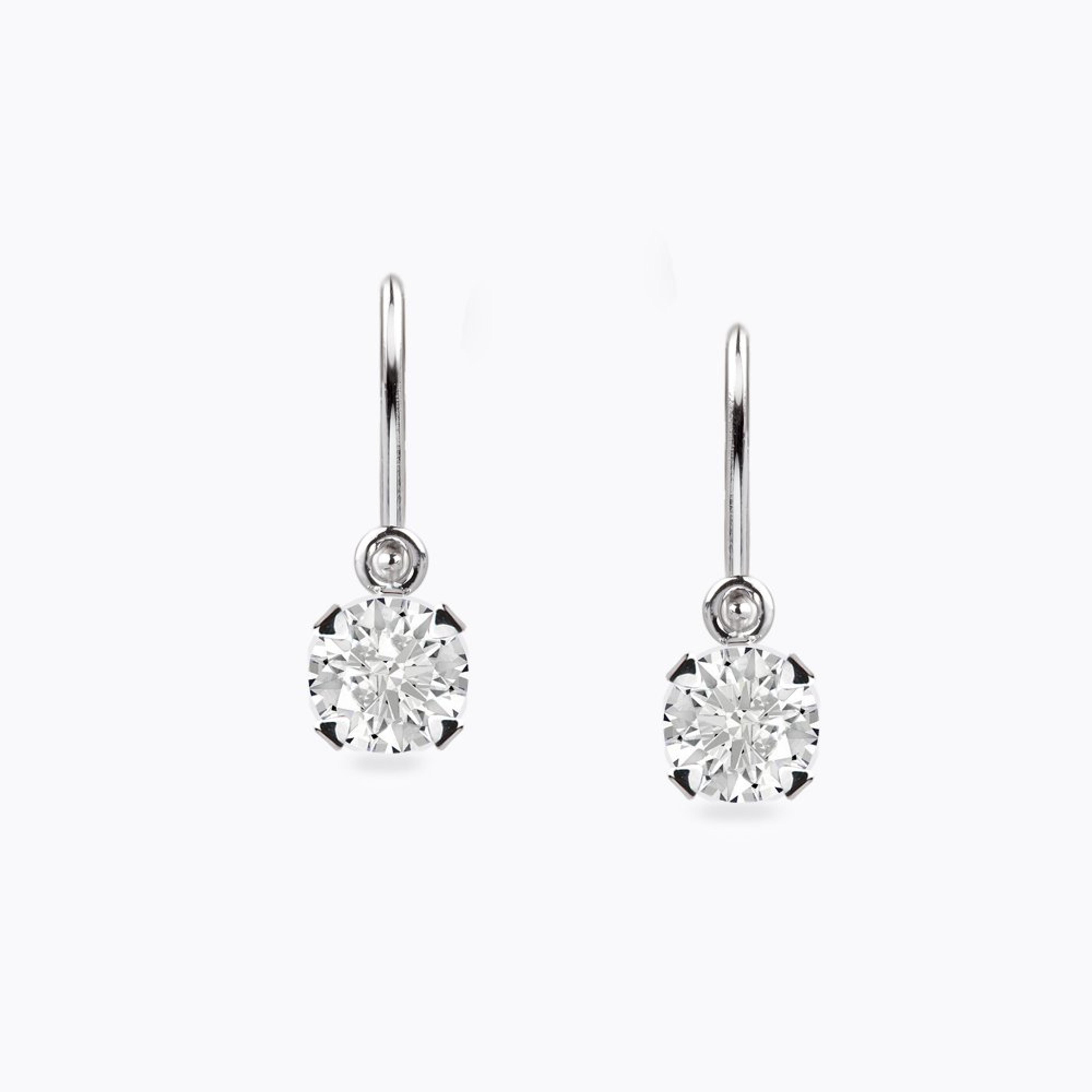 Diamantové náušnice 81, diamant, bílé zlato — Zlatnictví Vaněk Kolín