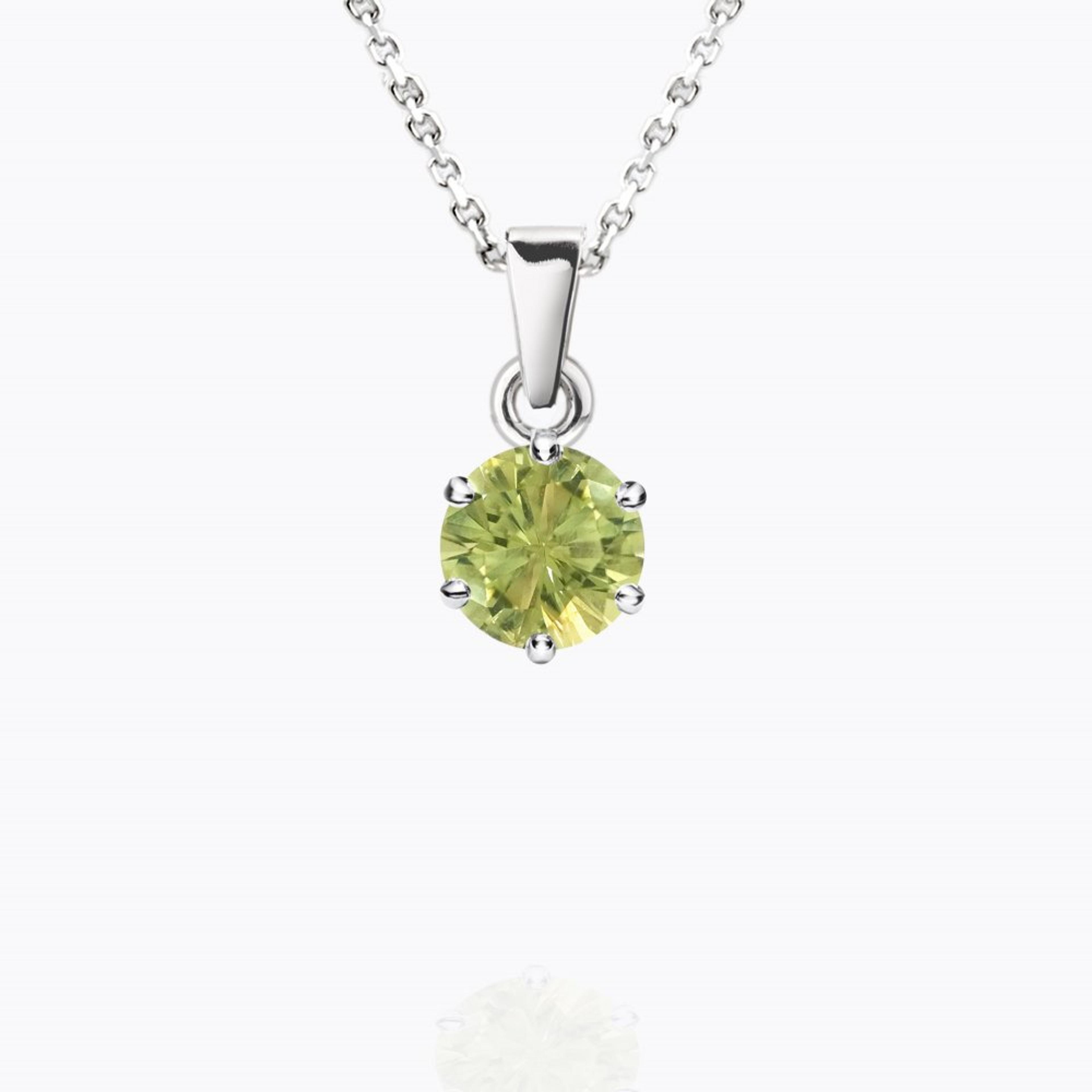 Přívěsek s chrysoberylem 01, chrysoberyl, bílé zlato — Zlatnictví Vaněk Kolín