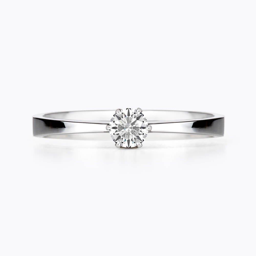 Diamantový prsten 01, diamant, bílé zlato — Zlatnictví Vaněk Kolín