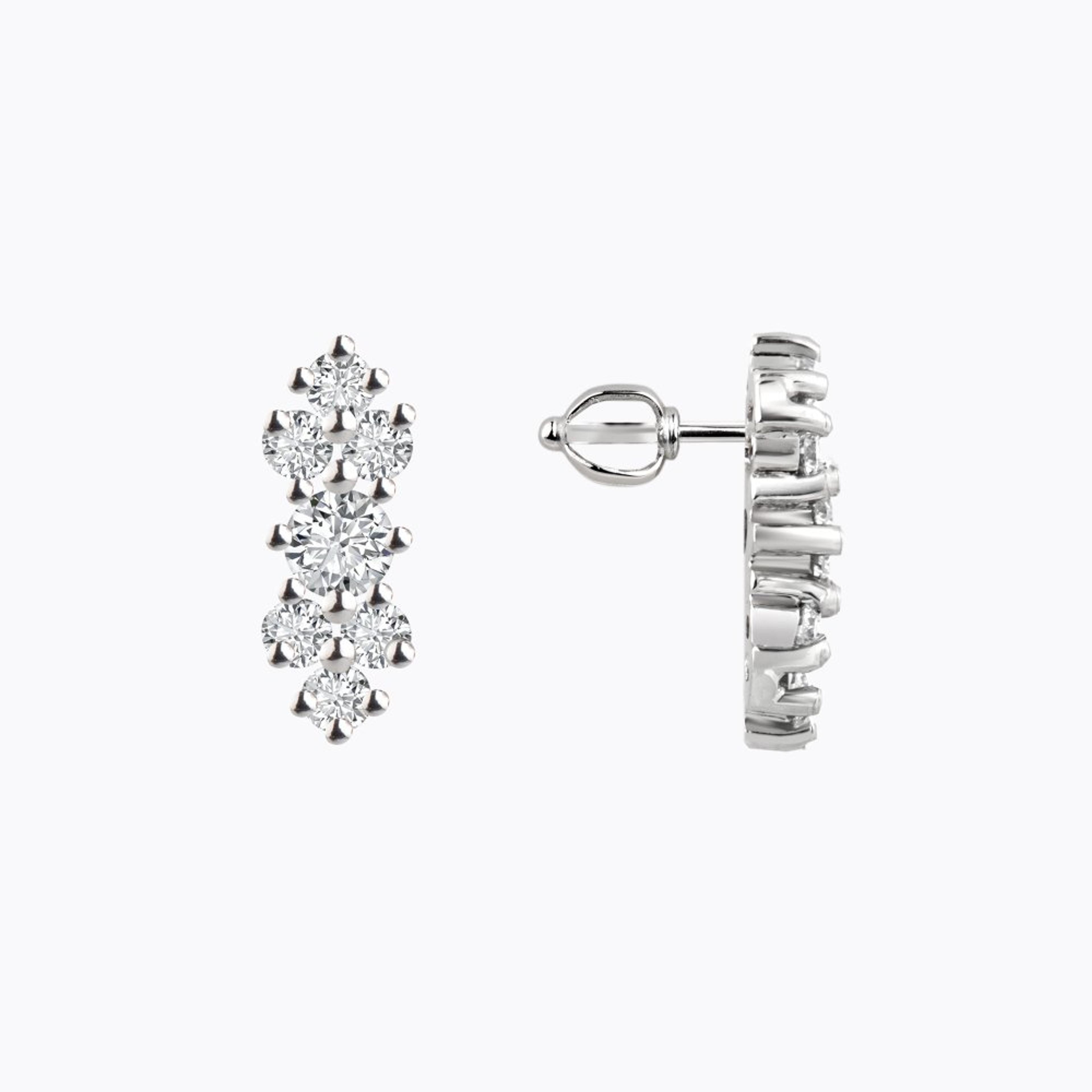 Diamantové náušnice 94, diamant, bílé zlato — Zlatnictví Vaněk Kolín