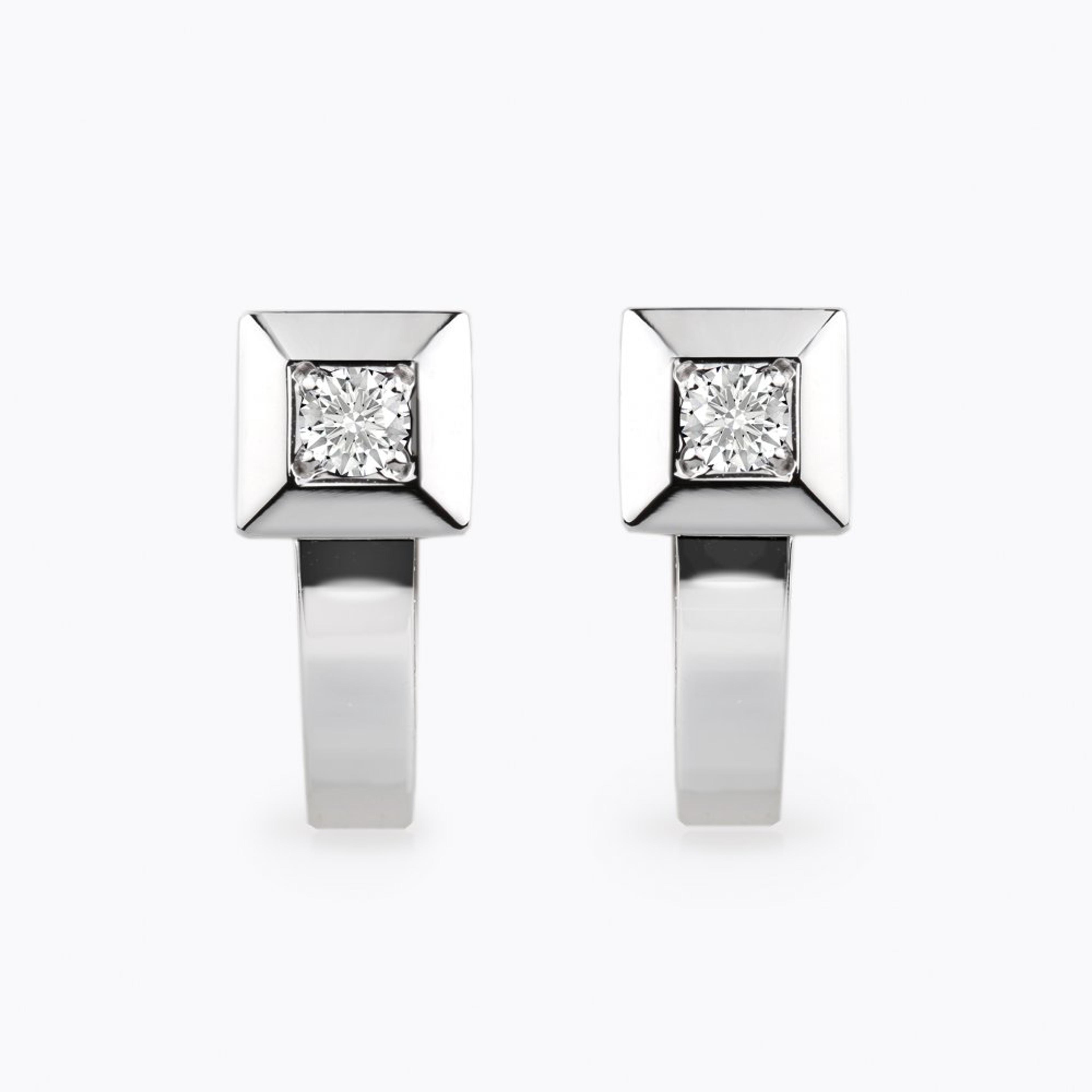 Diamantové náušnice 58, diamant, bílé zlato — Zlatnictví Vaněk Kolín